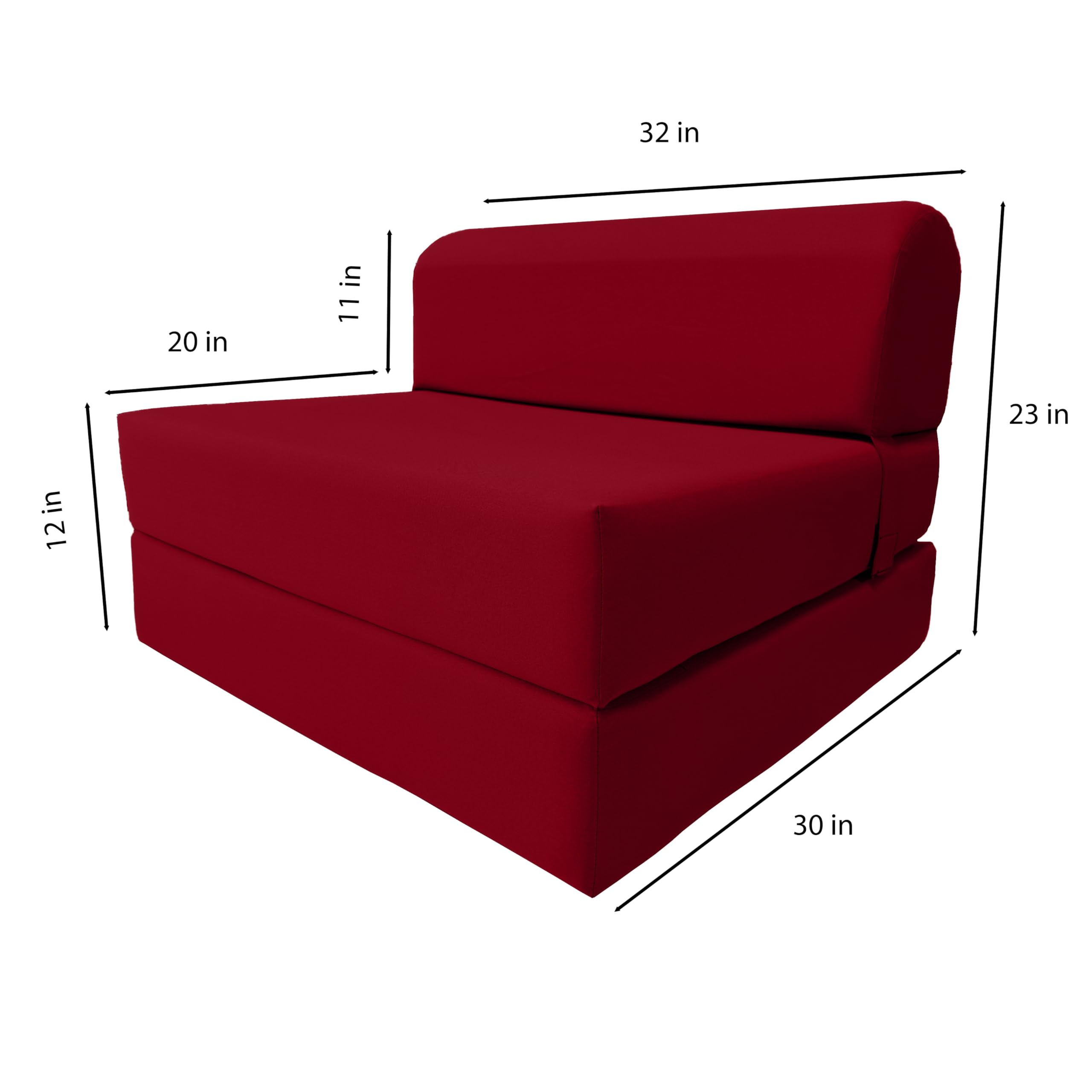 D&D Futon Furniture Sleeper Chair Folding Bed - Convertible Studio Sofa Guest Bed with High Density Foam Mattress (70