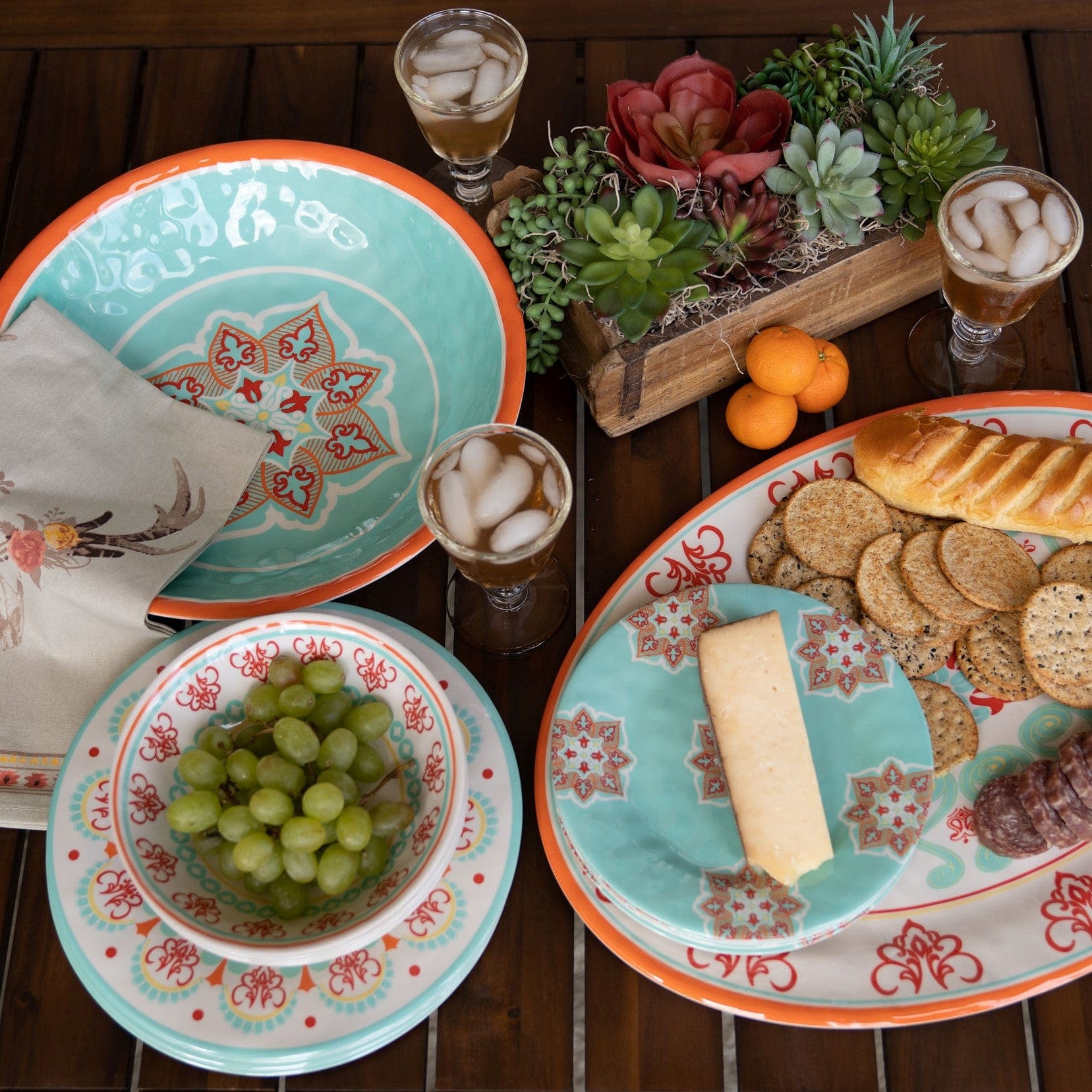 Premium Melamine Dinner Bowls Set of 4 - Durable & Lightweight Western Style Bowls for Everyday Meals, Picnics, and Outdoor Dining - BPA-Free Dishwasher Safe Tableware