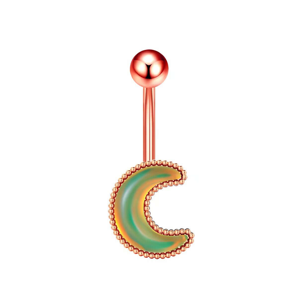 Glow in the Dark Belly Button Rings - Moon Star Design | Body Jewelry for Women | Perfect for Night Parties, Raves & Unique Fashion Looks