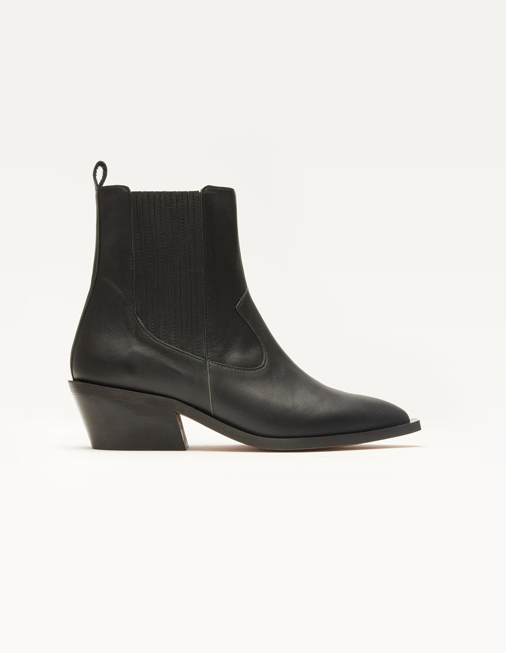 Georgia Black Leather Heel Boots for Women - Stylish & Comfortable Ankle Booties for Fall, Winter & Office Wear