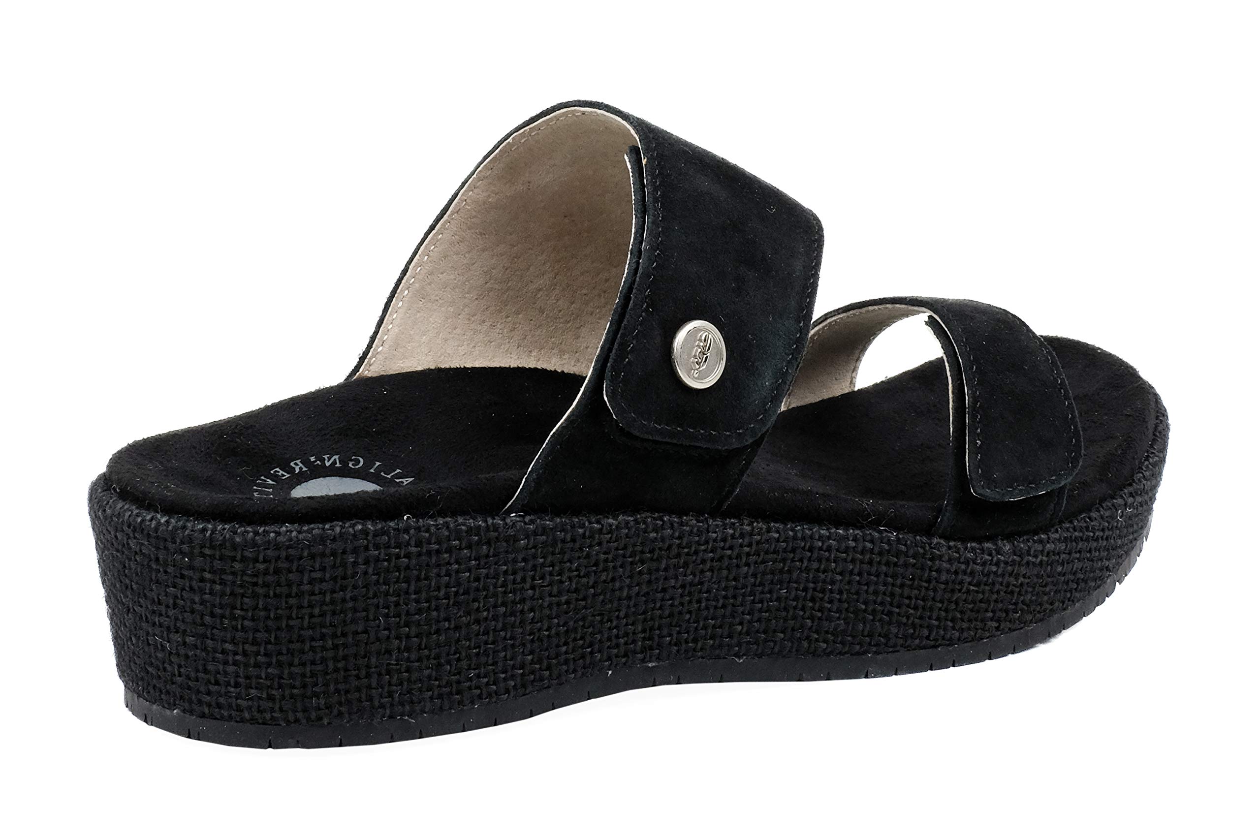 REVITALIGN Women's Comfortable Wedge Sandals with Arch Support - Stylish Summer Casual Shoes for Walking, Travel & Beach Outfits