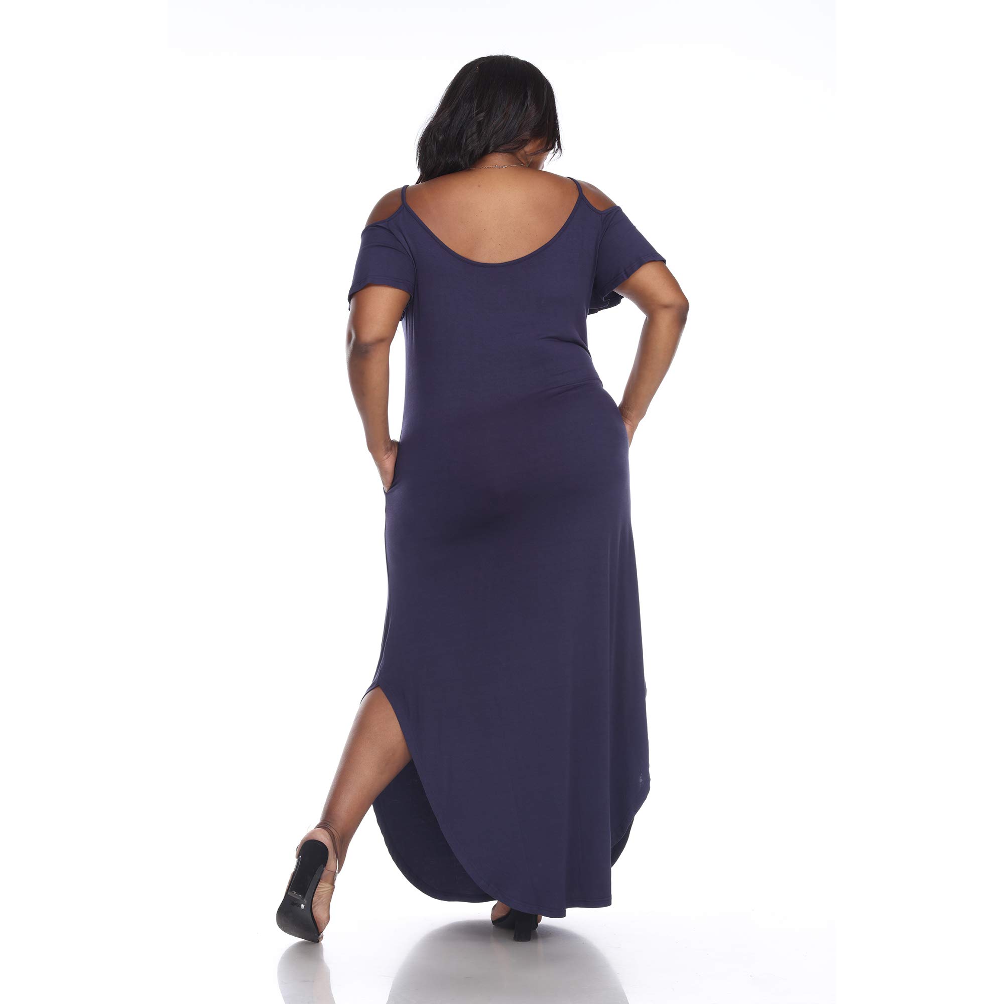 White Mark Women's Plus Size Lexi Maxi Dress - Flowy Long Summer Dress for Casual Wear, Beach, Vacation & Special Occasions