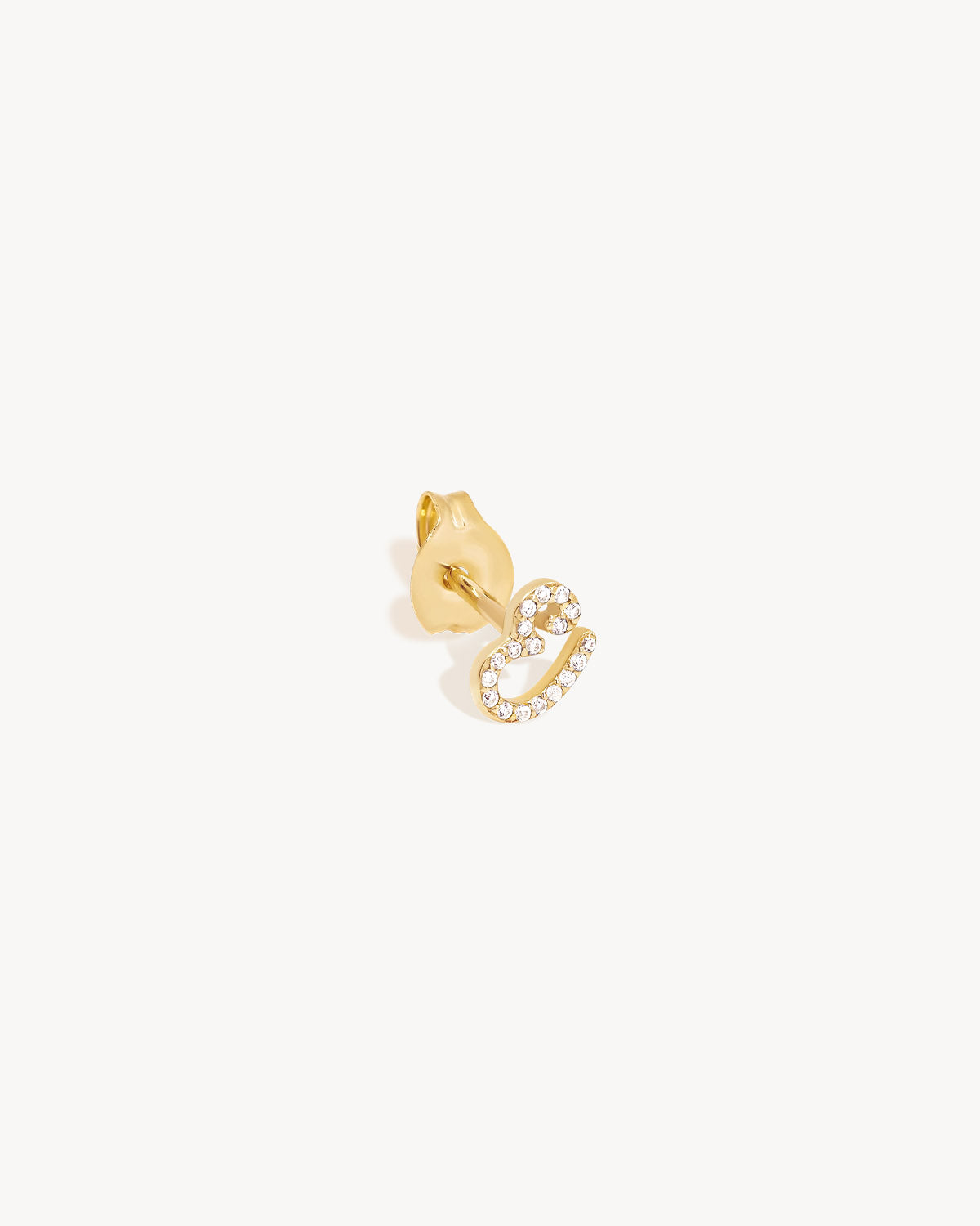 14K Solid Gold Forever Love Diamond Letter Earrings for Women - Dainty Initial Alphabet Studs for Everyday Wear, Gift for Her, Anniversary & Valentine's Day Jewelry
