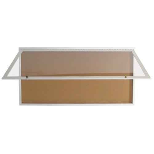 Extra Large 24 x 96 Inch Indoor Enclosed Bulletin Board with Swing Door - Perfect for Classrooms, Offices & Home Organization