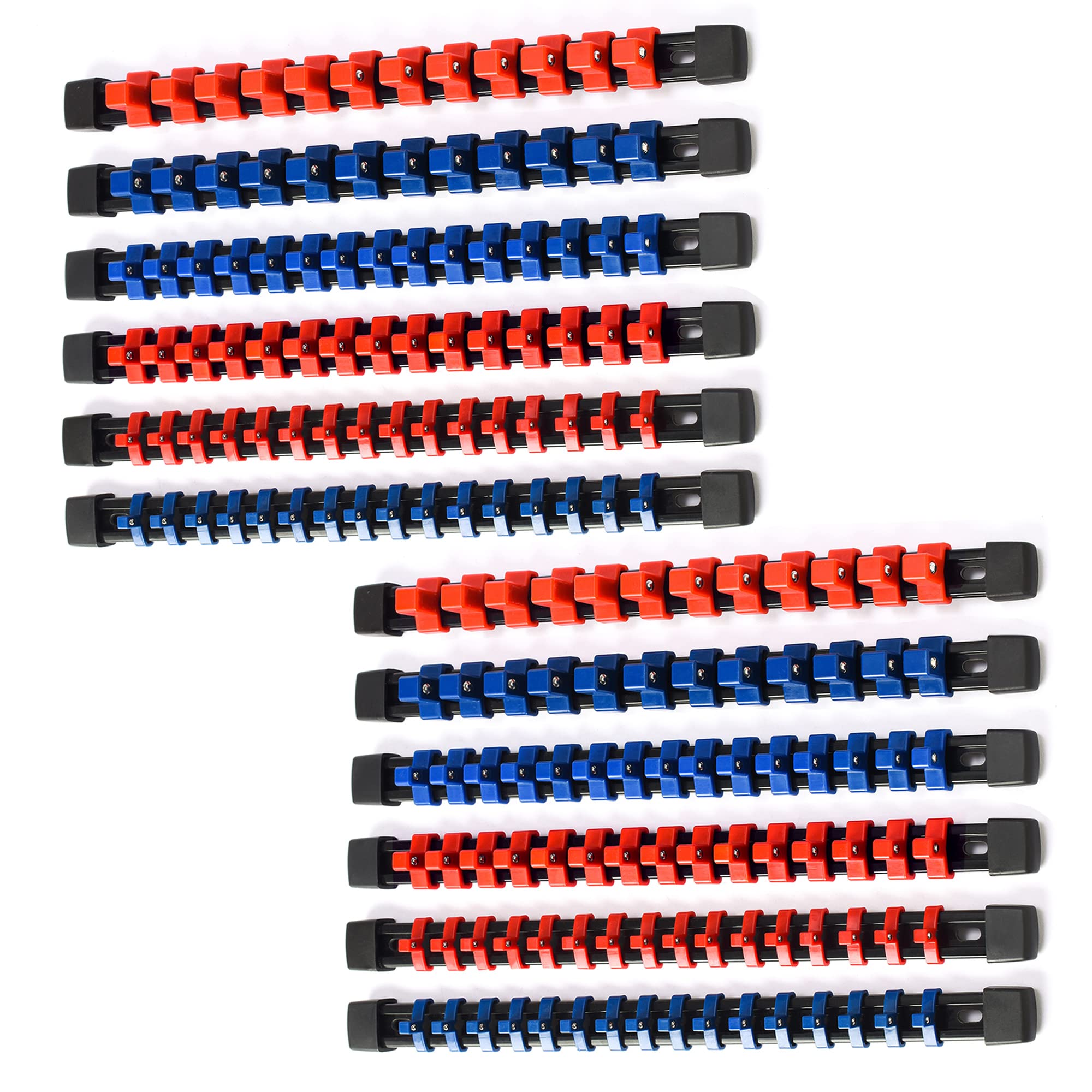 ALOANES 12-Piece ABS Socket Organizer Set - 1/2