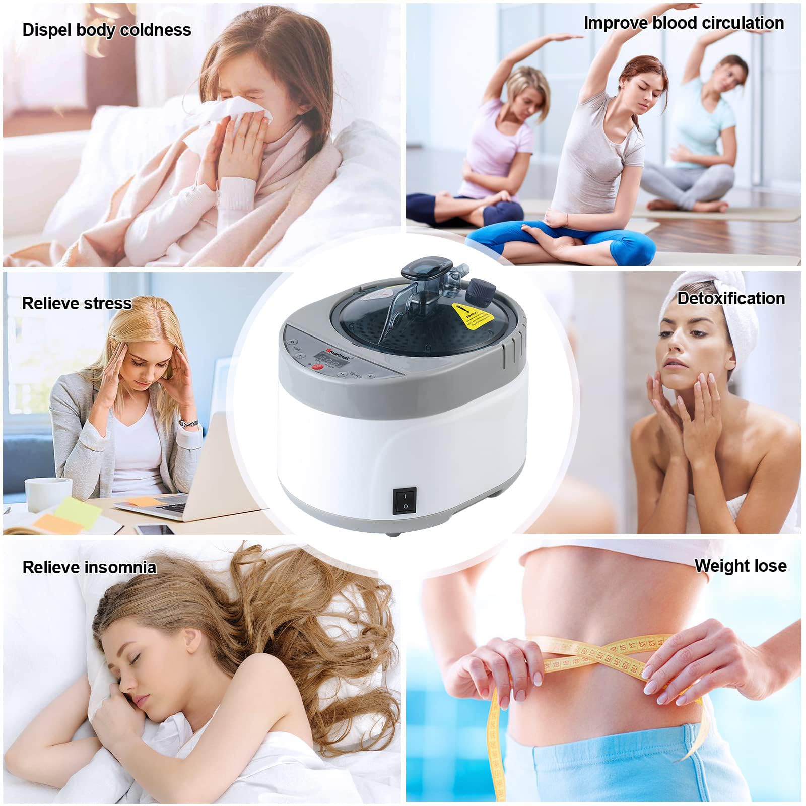 Portable Sauna Steamer 2000W with Remote Control & Timer - Full Body Therapy for Stress Relief & Relaxation | Home Spa, Detox, Weight Loss & Muscle Recovery