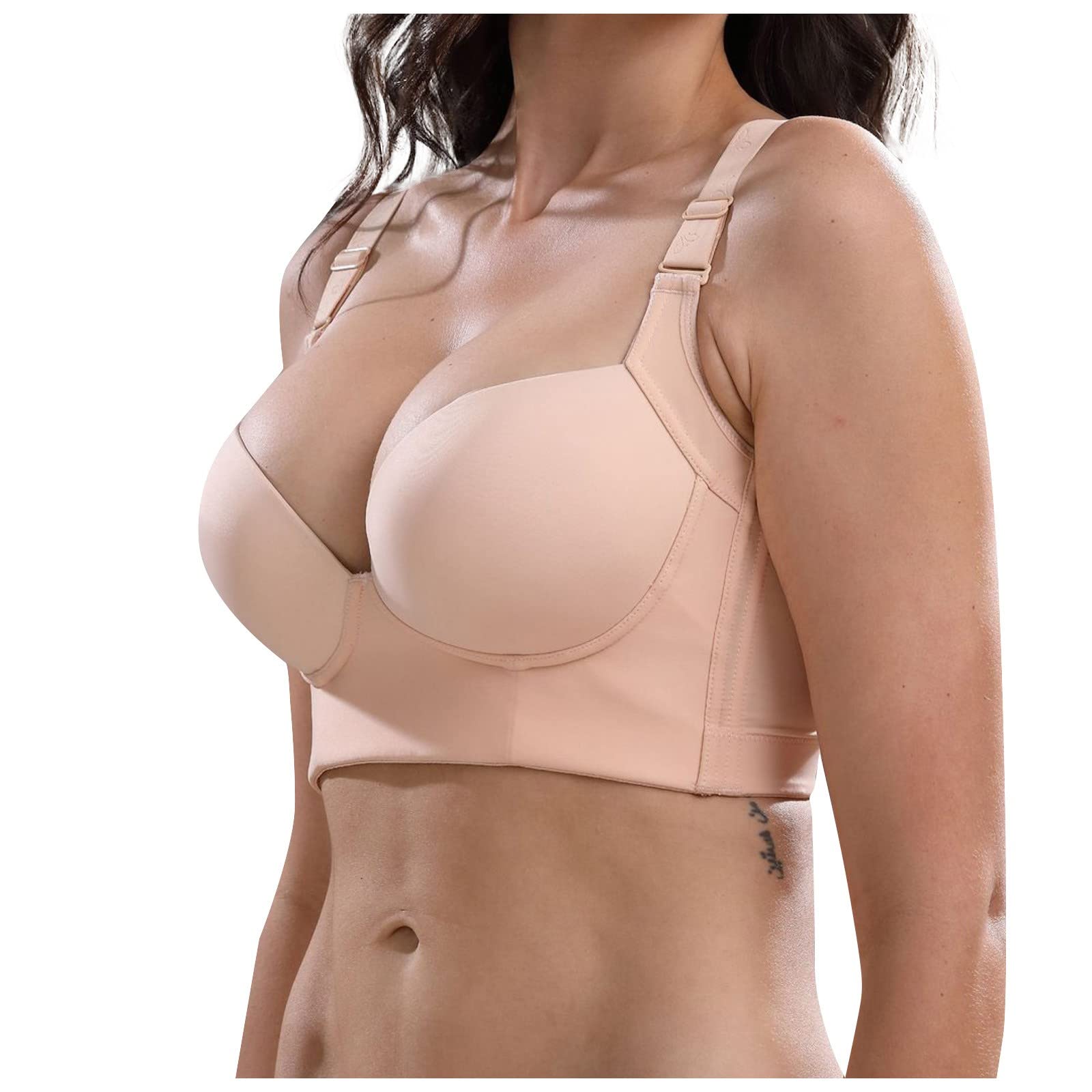 Wirefree Women's Lounge Bra - Full Coverage Comfort Lingerie with Built-in Support for Relaxing at Home, Yoga & Sleep