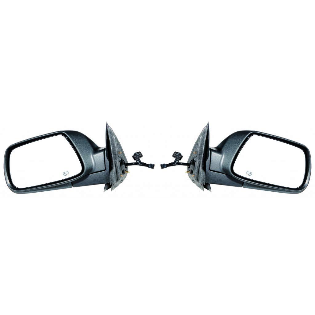 2008-2010 Jeep Grand Cherokee Power Heated Side Mirrors - Textured Black Replacement Pair (Fits Driver & Passenger Side) | OEM 55156453AE & CH1320246 | Perfect for Winter Driving & Enhanced Visibility