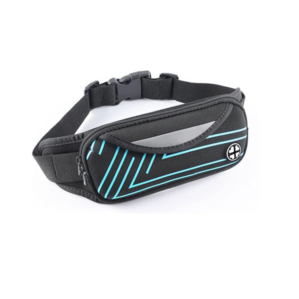 TJLSS Sports Waist Pack - Running Belt Bag with Multiple Pockets for Phone & Keys - Lightweight & Water-Resistant for Cycling, Jogging, Hiking & Outdoor Activities (Color: C)