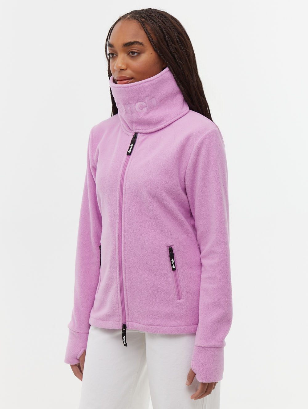 Women's Funnel Neck Microfleece Zip Up Jacket - Soft Warm Winter Pullover for Outdoor Activities & Casual Wear