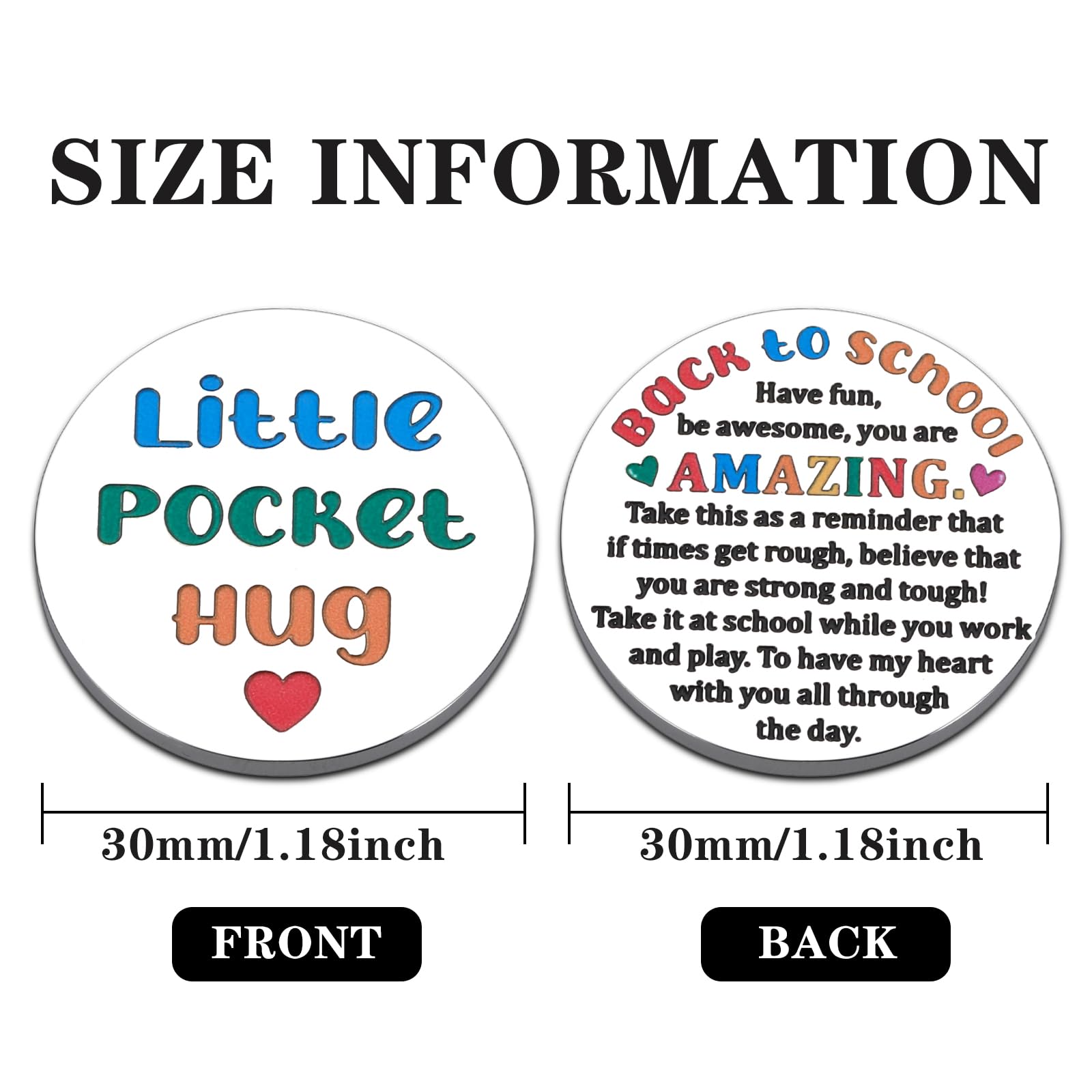 Best 5th Grade Gifts for Boys and Girls - Valentine's Day & Back to School Presents - College Essentials & School Supplies for Students - Pocket Hug Token for Kids (Perfect for Classmates, Teachers & Friends)