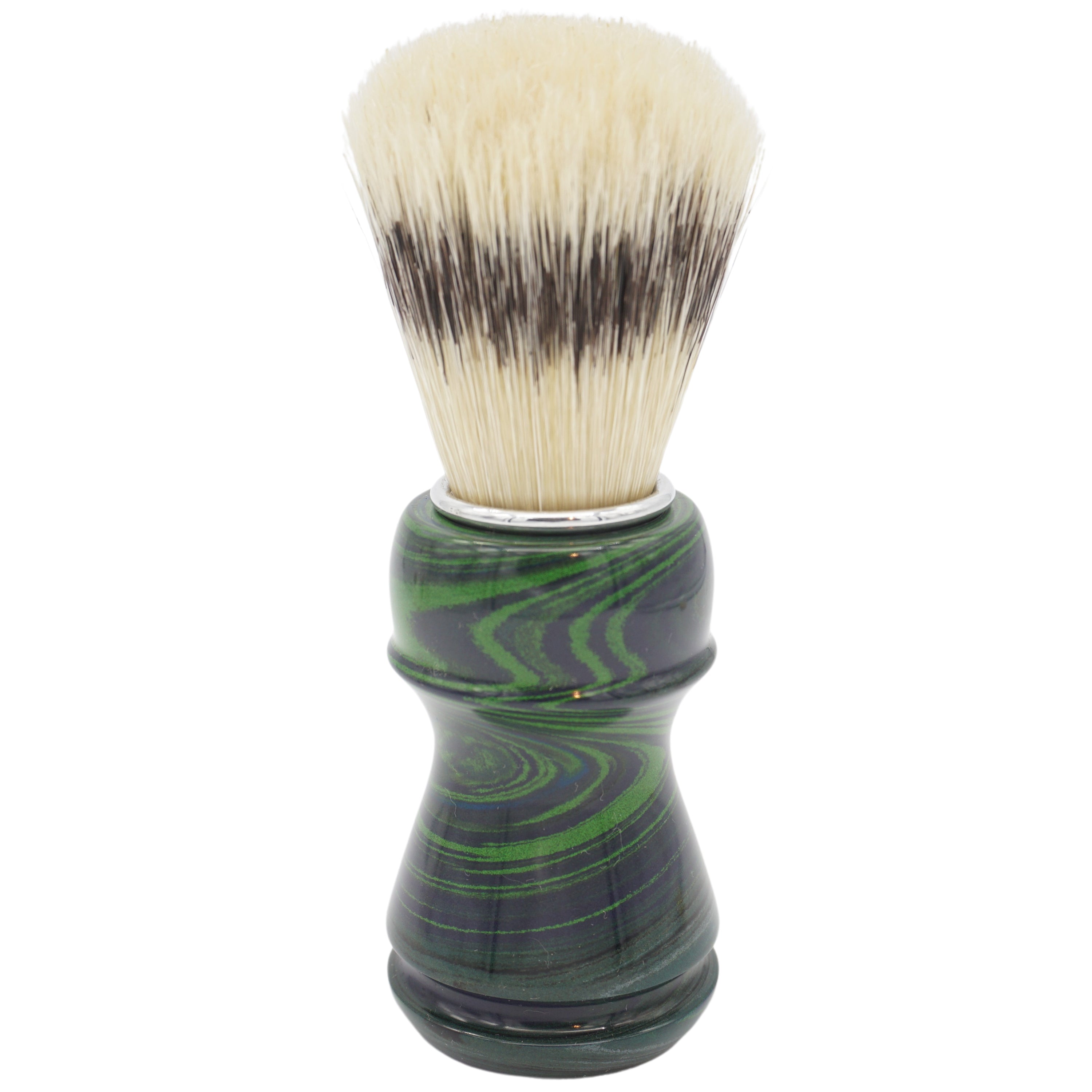 Premium 24mm Semogue Striped Boar Hair Shaving Brush with Handcrafted Ebonite Handle by AP Shave Co. - Perfect for Wet Shaving & Grooming Rituals