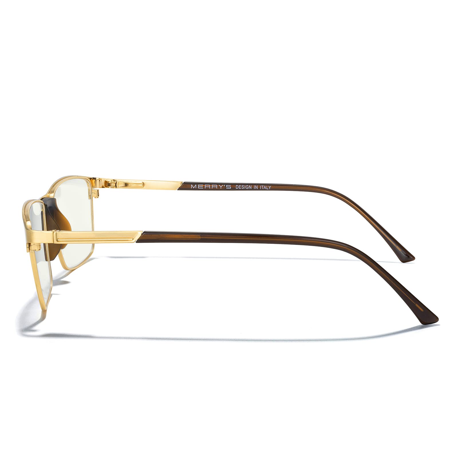 Blue Light Blocking Glasses for Men - Stylish Metal Frame Reading Glasses with Spring Hinge | Computer, Gaming & Office Use | Reduce Eye Strain & Improve Sleep