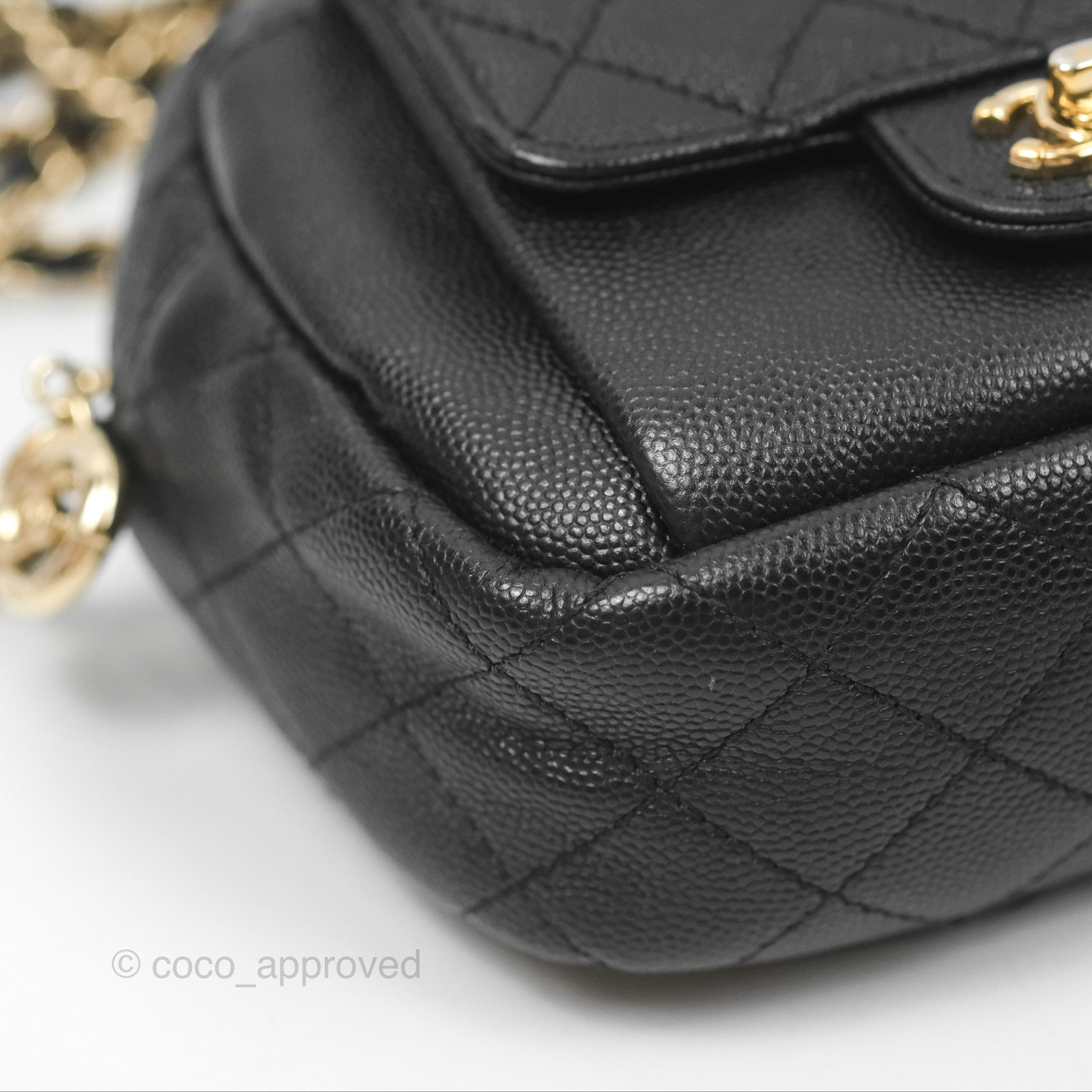 Chanel CC Day Camera Bag in Black Caviar Leather with Gold Hardware - Luxury Crossbody Bag for Women, Perfect for Everyday Use & Special Occasions