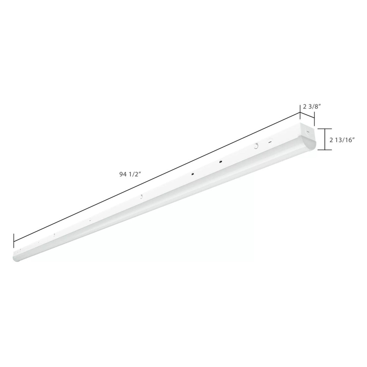 8ft LED Strip Light Fixture - 9000 Lumens, 40W/60W, 3500K/4000K/5000K Color Temperature, 120-277V with Battery - Perfect for Home, Office, and Commercial Lighting
