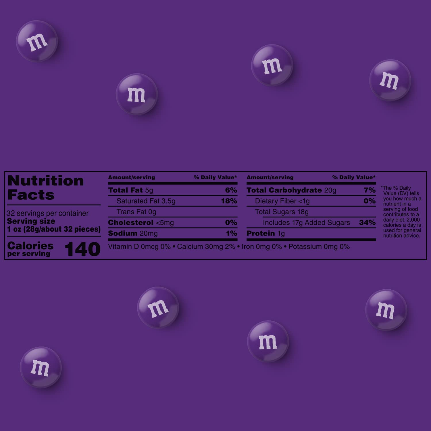 M&M's Purple Milk Chocolate Candy 5lb Bulk Bag - Resealable for Freshness | Perfect for Birthday Parties, Baby Showers, Mother's Day, Valentine's Gifts, Graduation Favors & Dessert Tables | Sweet Treats for Office Snacks, Movie Nights & Holiday Celebrations