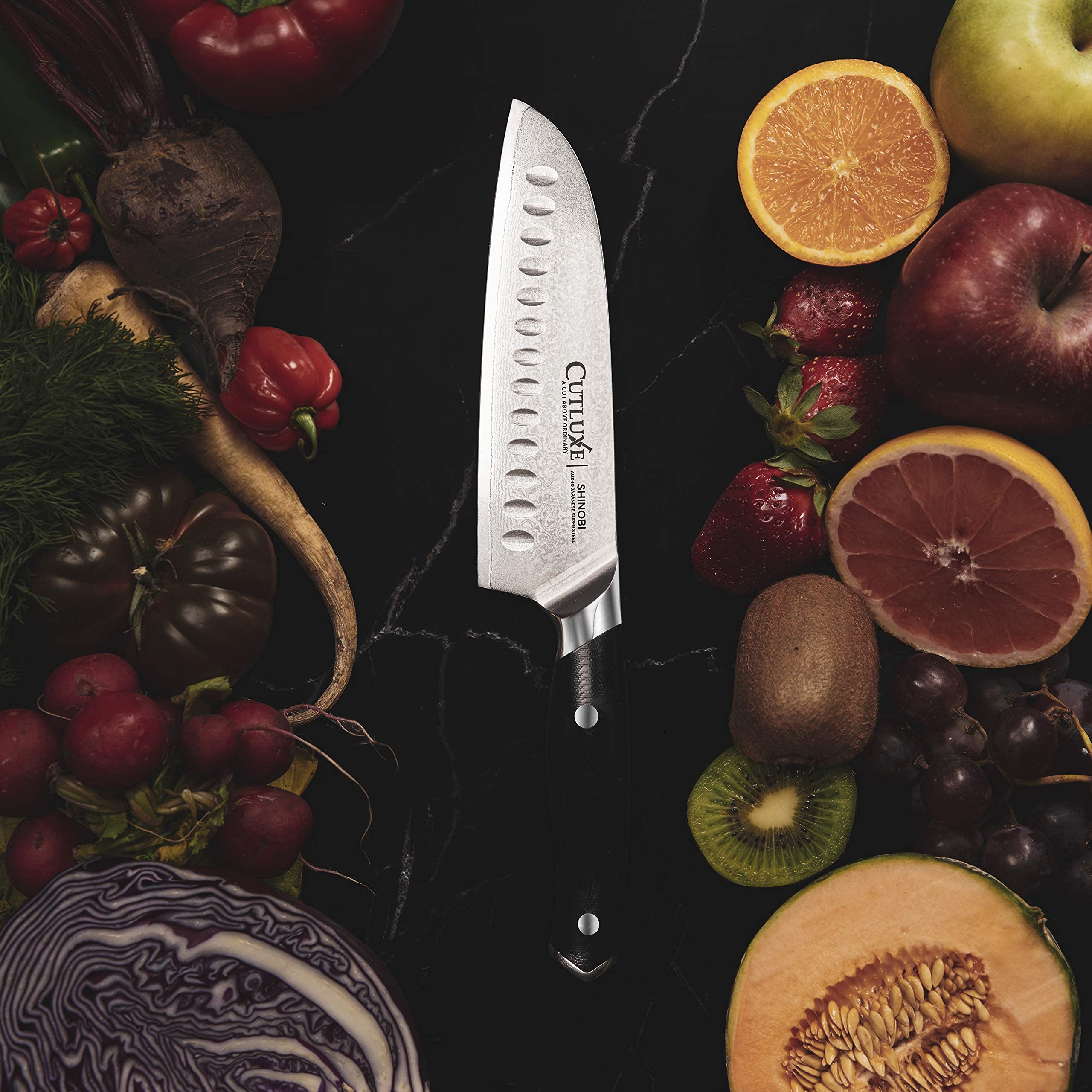 Cutluxe Shinobi Santoku Knife 7