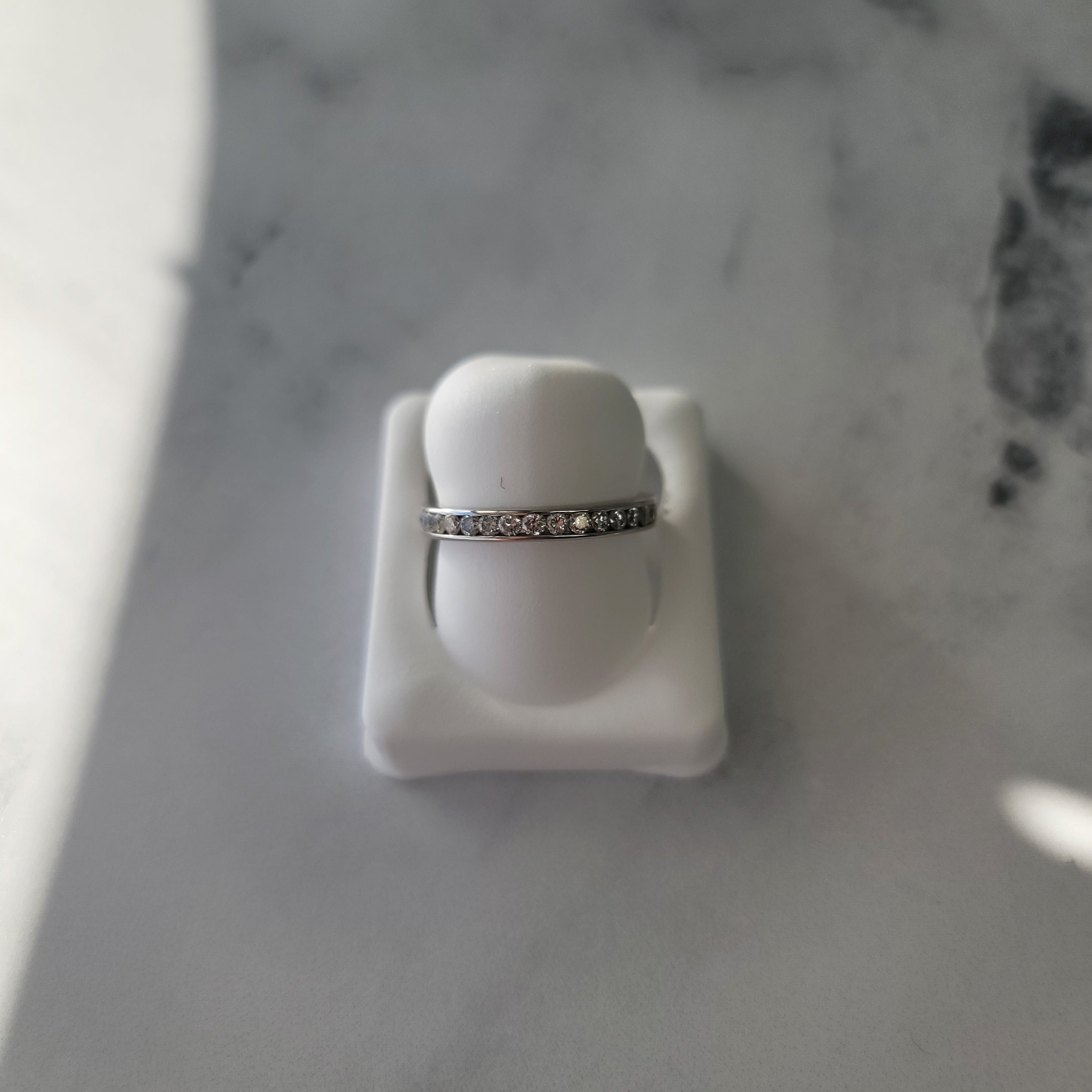 14k White Gold Channel Set Diamond Eternity Wedding Band - 0.94cttw, Perfect for Anniversaries & Bridal Jewelry Gifts