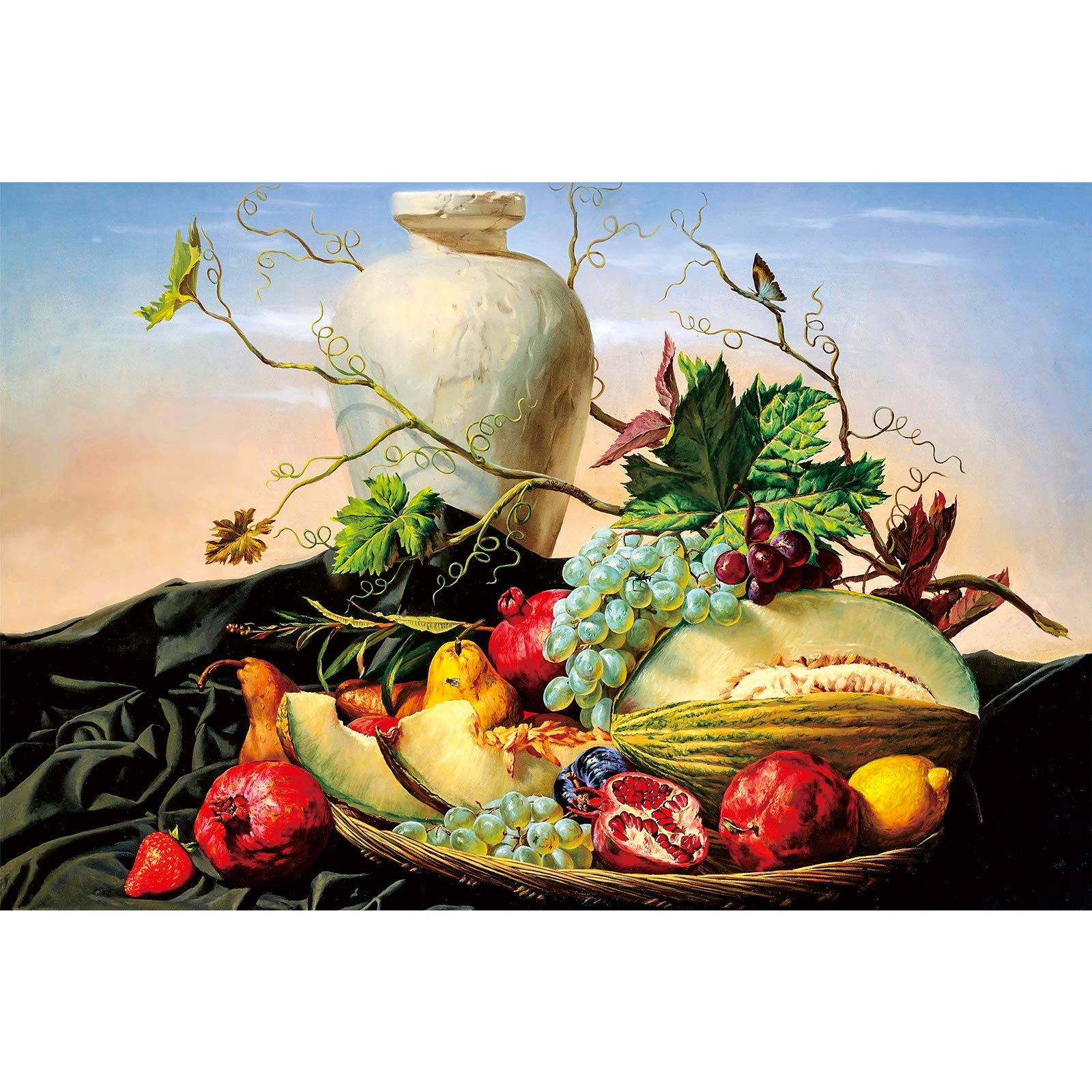1000 Piece Jigsaw Puzzle - Fruit Still Life Oil Painting Art - Adult Puzzle for Relaxation & Stress Relief - Perfect Graduation Gift, Birthday Present & Home Decor - Great for Family Game Night & Solo Entertainment