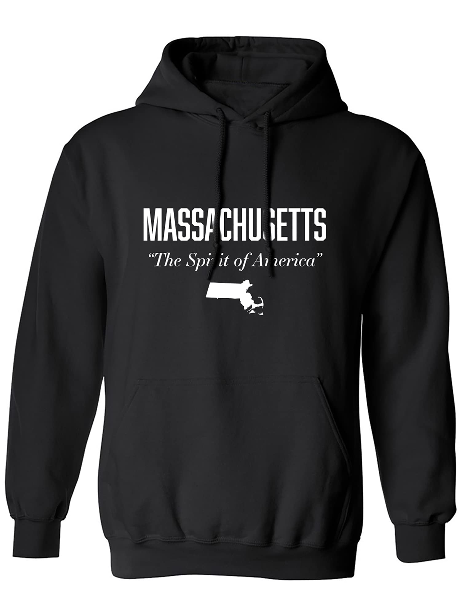 Zerogravitee Massachusetts Spirit of America Hooded Sweatshirt for Men & Women | Comfortable Pullover Fleece Hoodie | Perfect for Casual Wear, Outdoor Activities & College Spirit