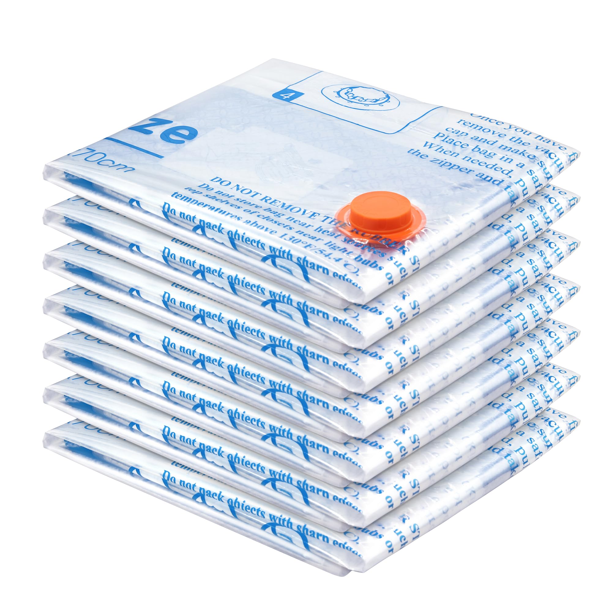 7 Jumbo Vacuum Storage Bags - Space Saving Airtight Compression Bags for Clothes, Pillows, Comforters & Blankets | Perfect for Travel, Seasonal Storage & Home Organization
