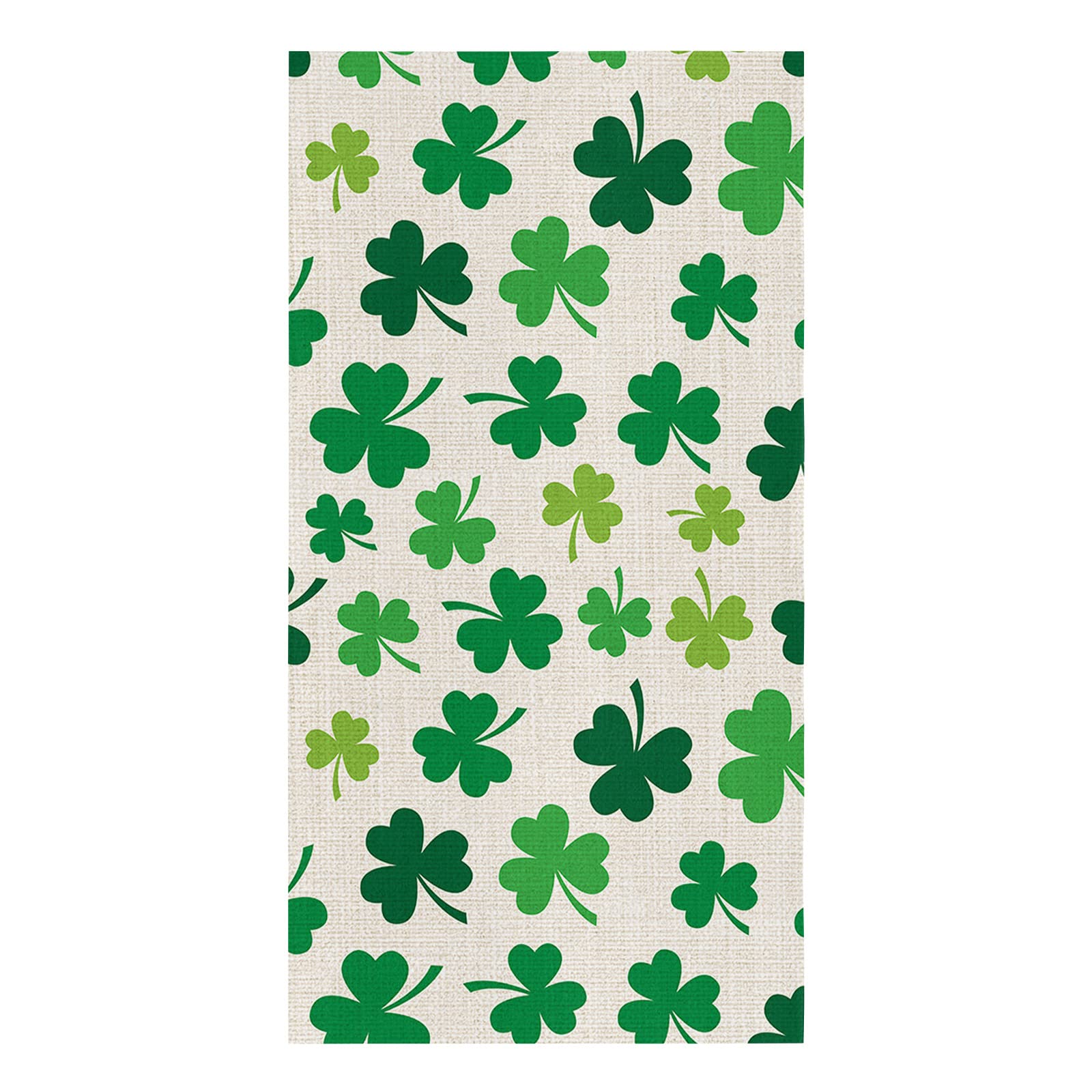 St. Patrick's Day Green Clover Leaf Kitchen Towels - 18x28 Inch Lucky Shamrock Microfiber Cleaning Cloths | Super Absorbent & Reusable Dish Towels, Tea Towels & Bar Towels for Kitchen Cleaning, Drying Dishes & Decorating