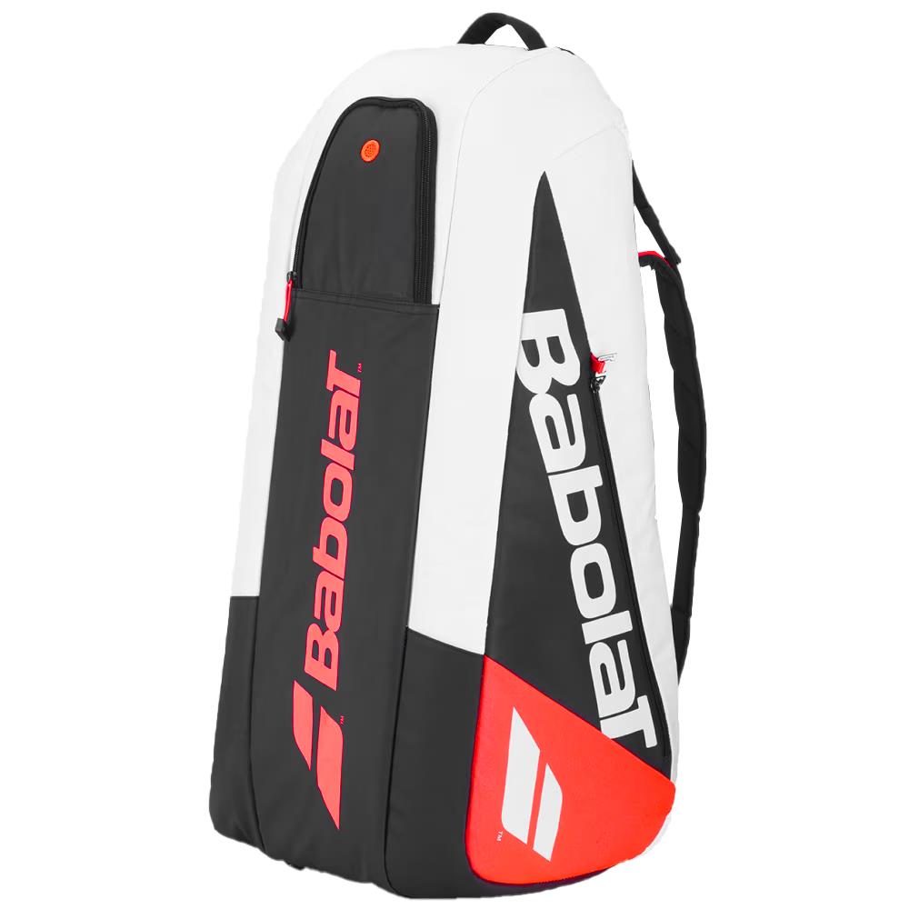 Babolat Pure Strike 6 Pack Tennis Racket Bag - White/Red - Perfect for Tennis Players & Sports Enthusiasts