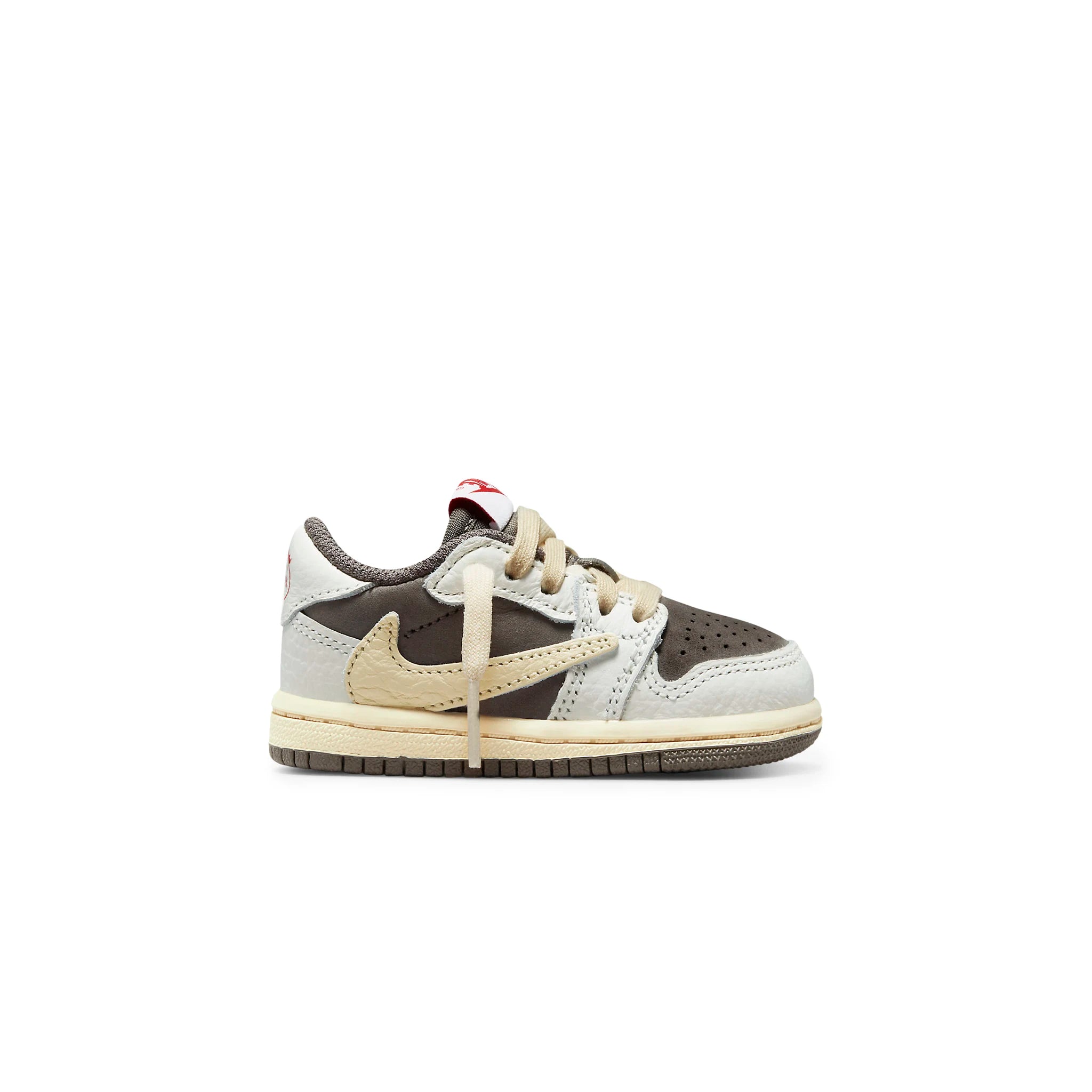 Travis Scott x Air Jordan 1 Low OG SP Reverse Mocha Sneakers (Toddler Size) - Limited Edition Retro Basketball Shoes for Kids, Streetwear & Casual Outfits