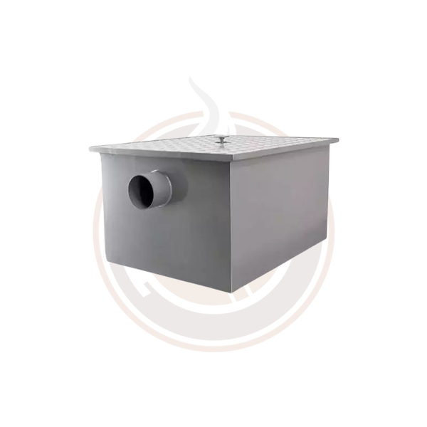 Omcan 50 lb. (23kg) Capacity Commercial Grease Trap - Heavy-Duty Kitchen Grease Interceptor for Restaurants, Food Trucks & Catering Businesses