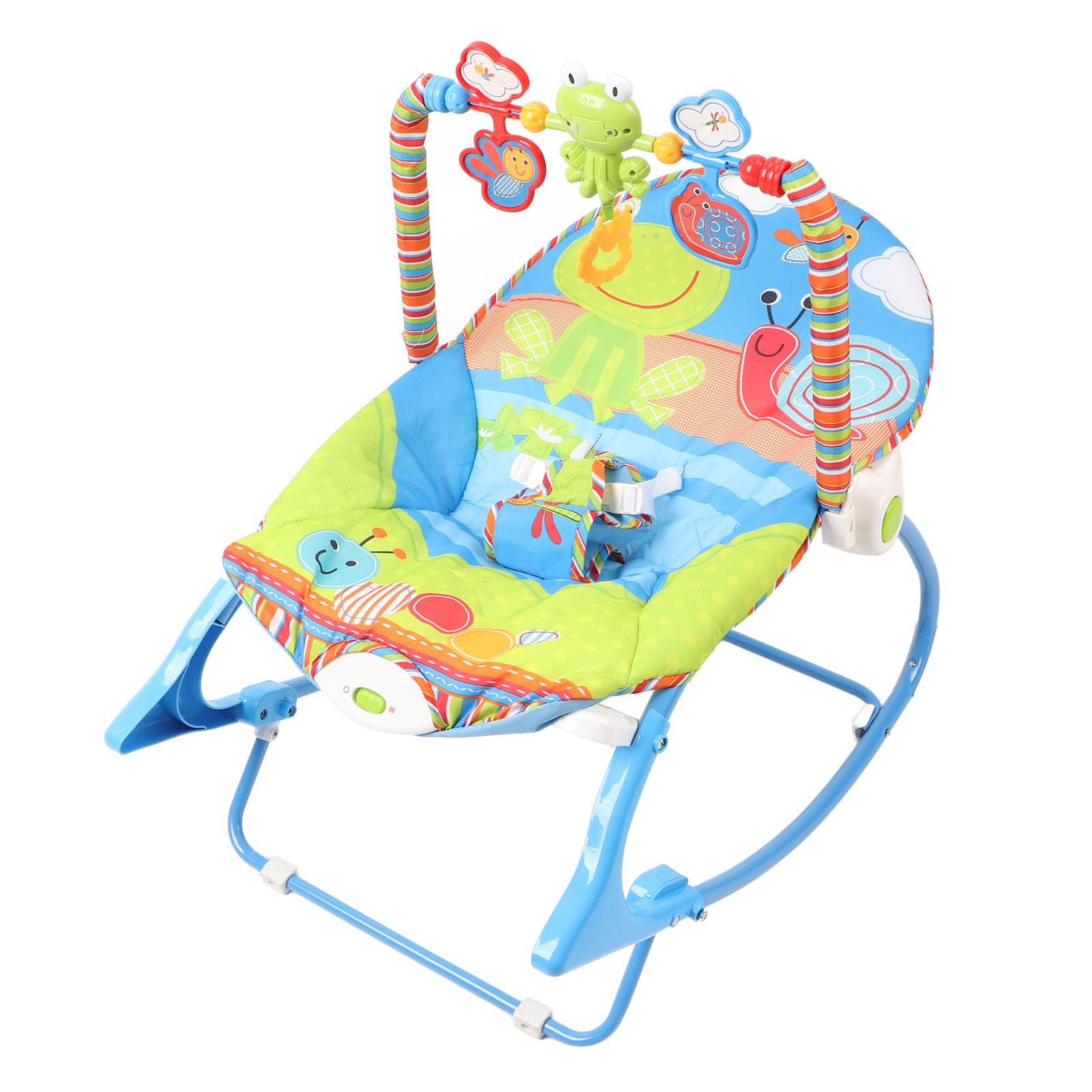 Ergonomic Baby Rocking Chair - Adjustable Infant Seat with Music & Vibration, Cute Cartoon Animal Design for Boys & Girls - Perfect for Nursery, Playtime & Soothing Fussy Babies