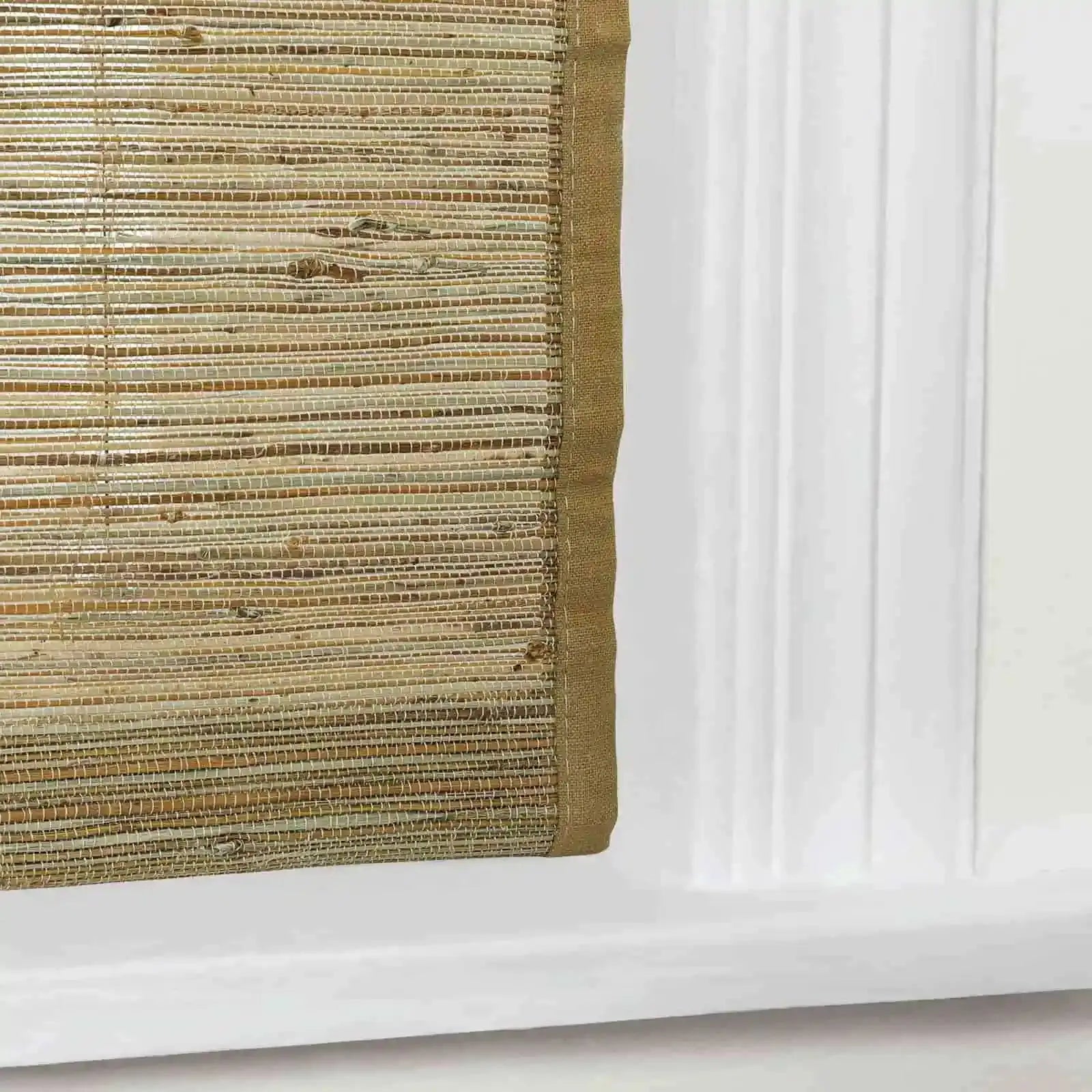 Rae Natural Ramie Bamboo Woven Shades - Series P | Eco-Friendly Window Coverings for Living Room, Bedroom & Patio | Light Filtering & UV Protection