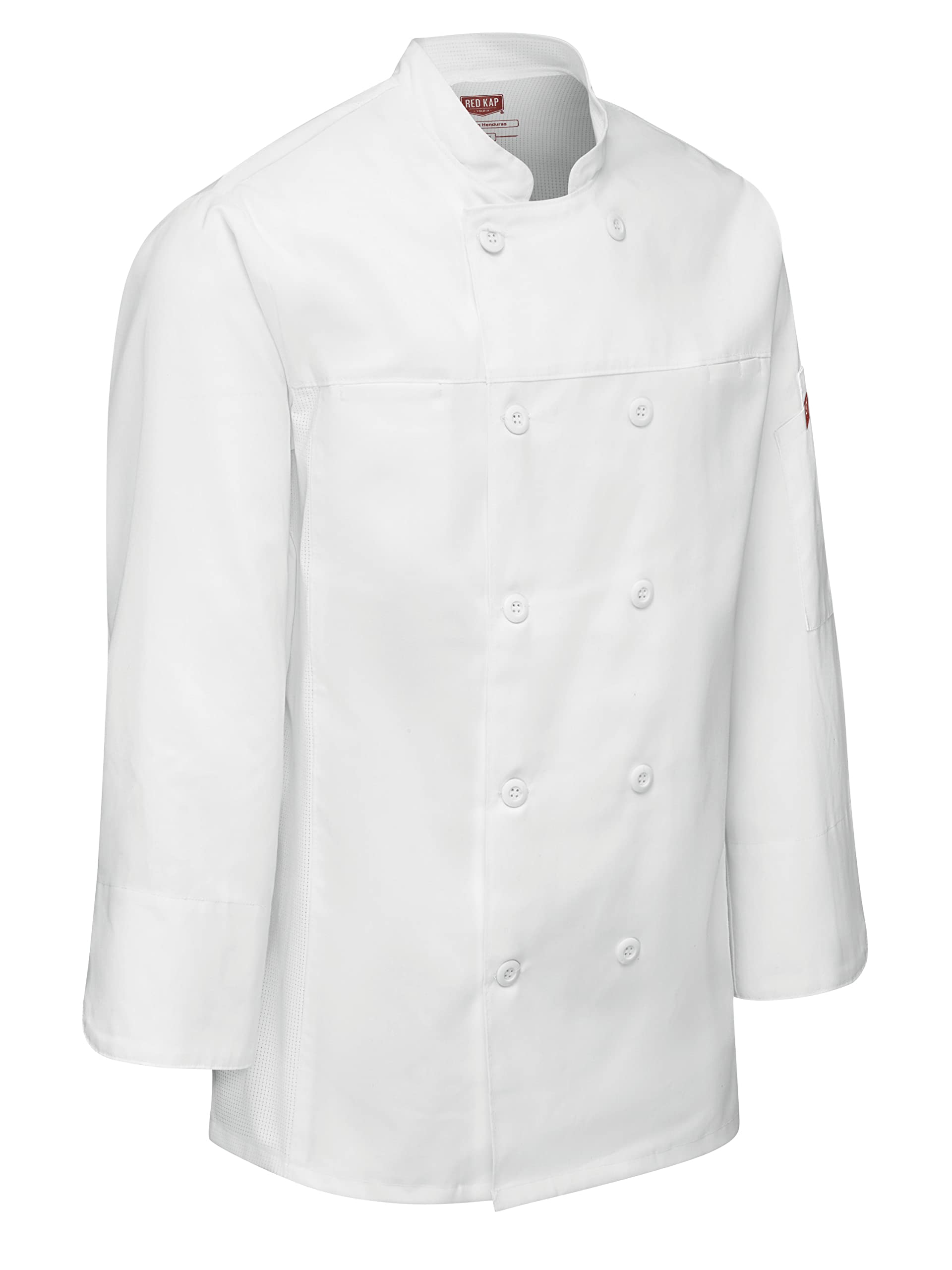 Red Kap Men's Deluxe Airflow Chef Coat - Professional Kitchen Uniform for Cooking, Baking & Culinary Arts - Comfortable & Breathable Workwear for Chefs, Cooks & Restaurant Staff