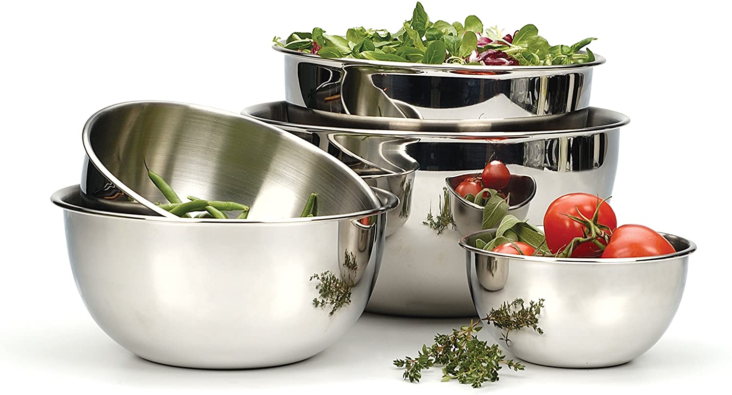 Premium Stainless Steel Mixing Bowls Set - 3 Sizes (1.5QT, 3QT, 5QT) - Non-Slip Bottom for Baking, Cooking & Food Prep - Dishwasher Safe Kitchen Essentials for Home Chefs
