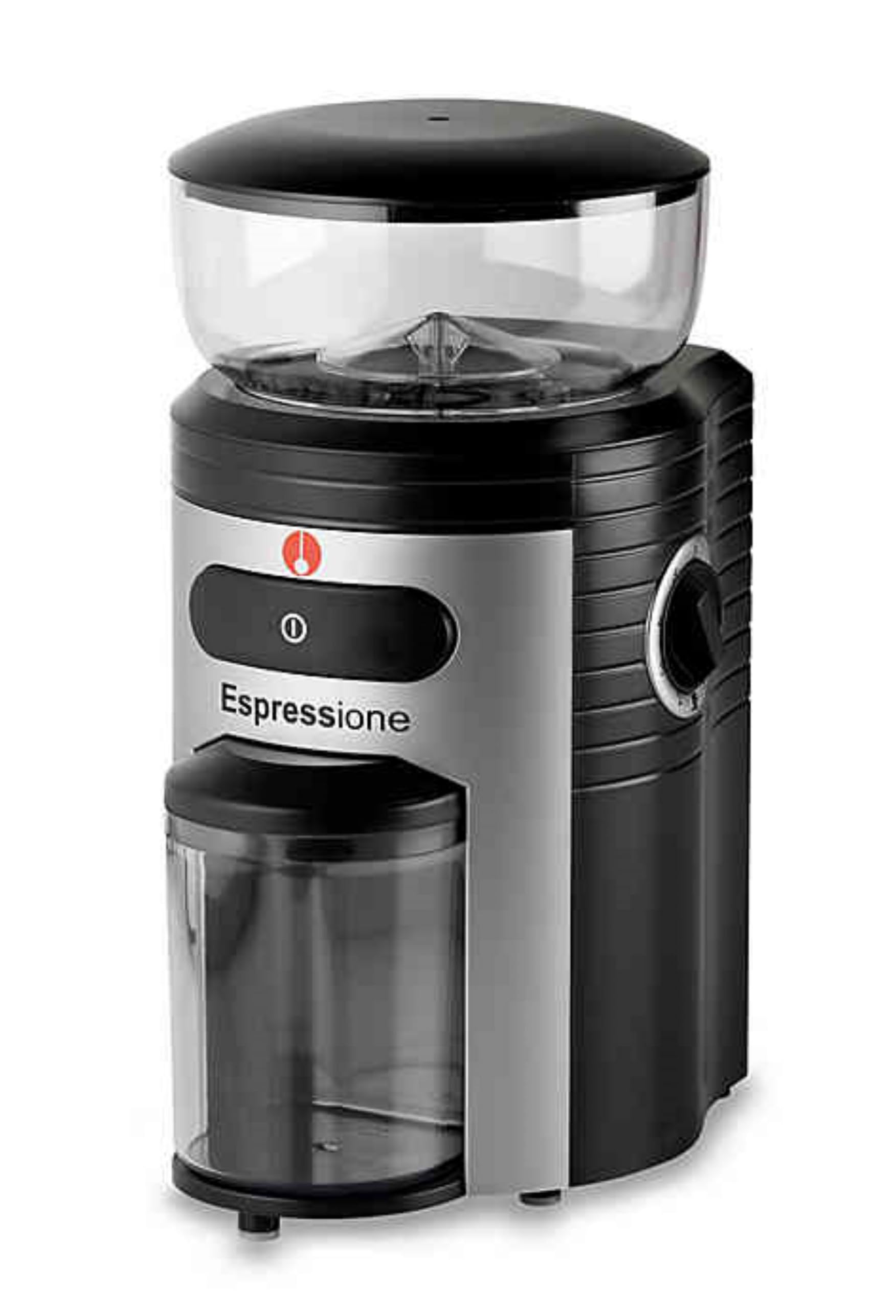 Premium Conical Burr Coffee Grinder - Adjustable Grind Size, 8.5oz Capacity, Black/Silver Finish - Perfect for Espresso, French Press & Pour Over Brewing at Home or Cafe
