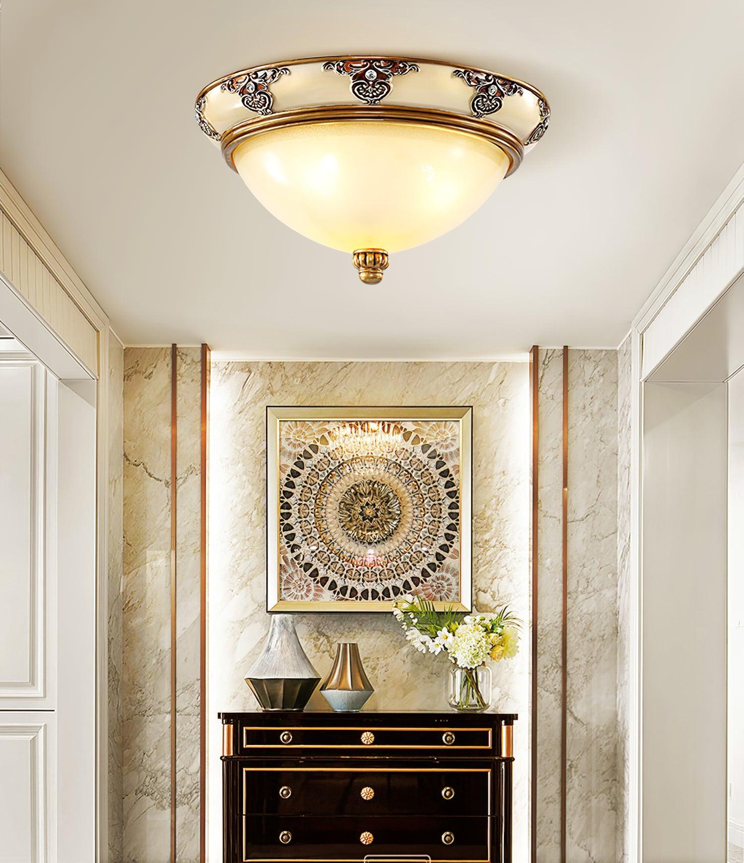 Brahm Flush Mount Ceiling Light Fixture - Modern LED Lighting for Bedroom, Living Room, and Hallway