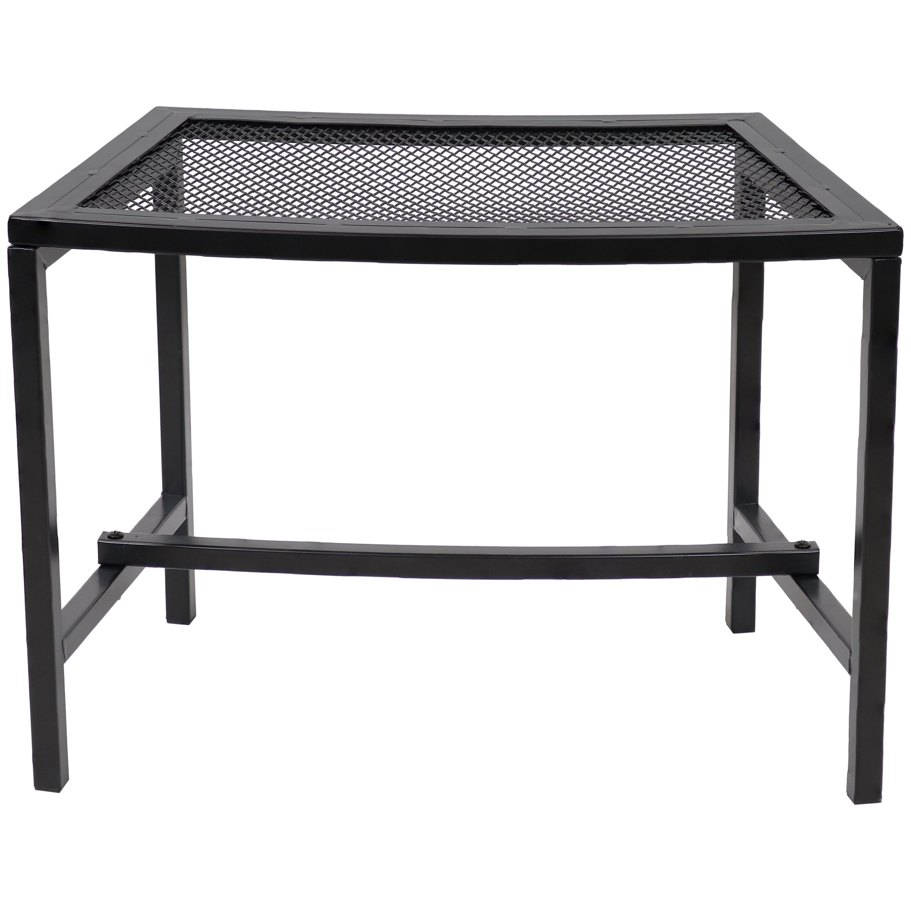 Sunnydaze Curved Outdoor Bench - Durable Mesh Metal Patio Bench for Garden, Backyard, Poolside & Deck - Weather-Resistant & Comfortable Seating Furniture