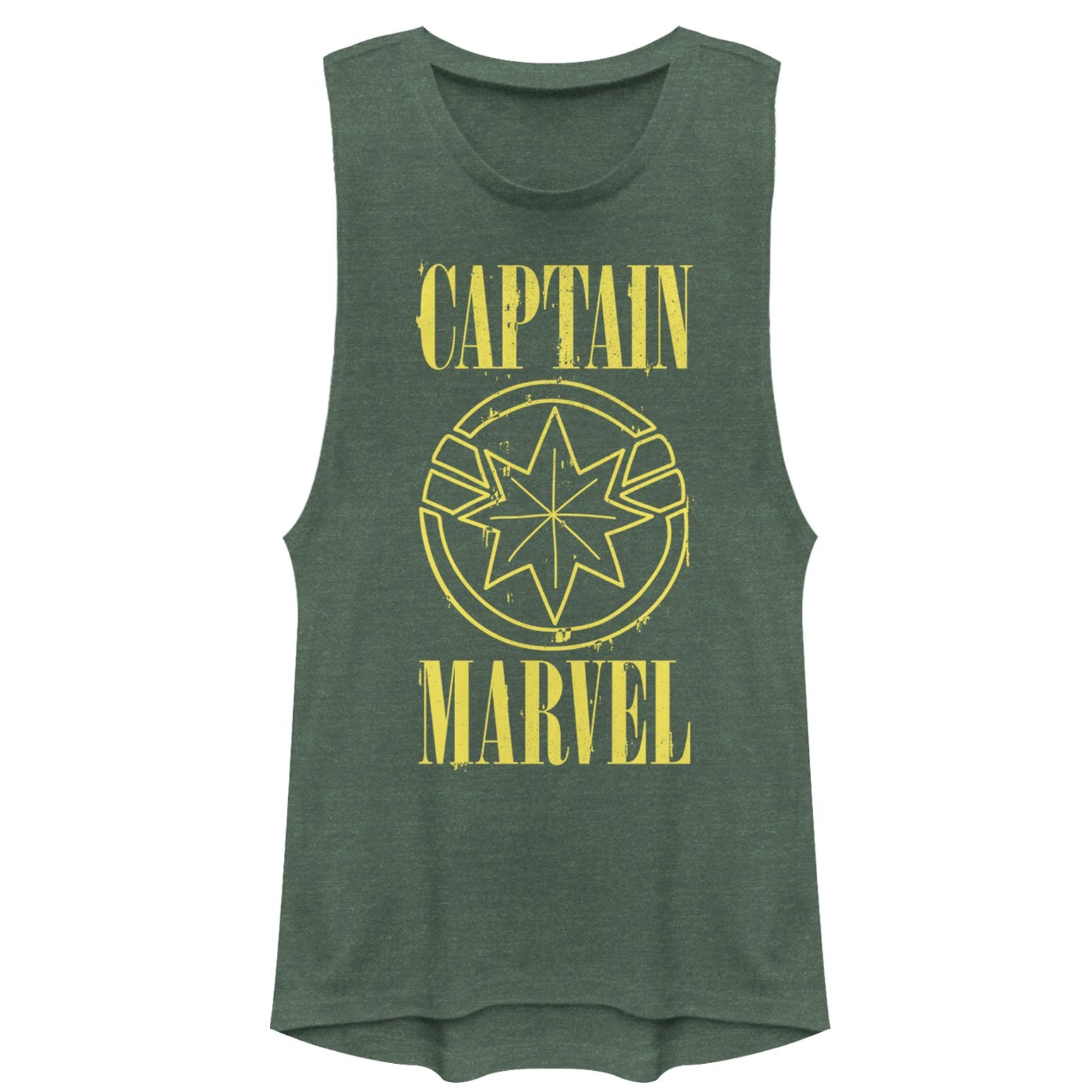 Yellow Marvel Women's Muscle Tank Top - Superhero Graphic Tee for Gym & Workouts | Casual Summer Fashion for Women | Perfect for Cosplay, Comic Con & Superhero Fans