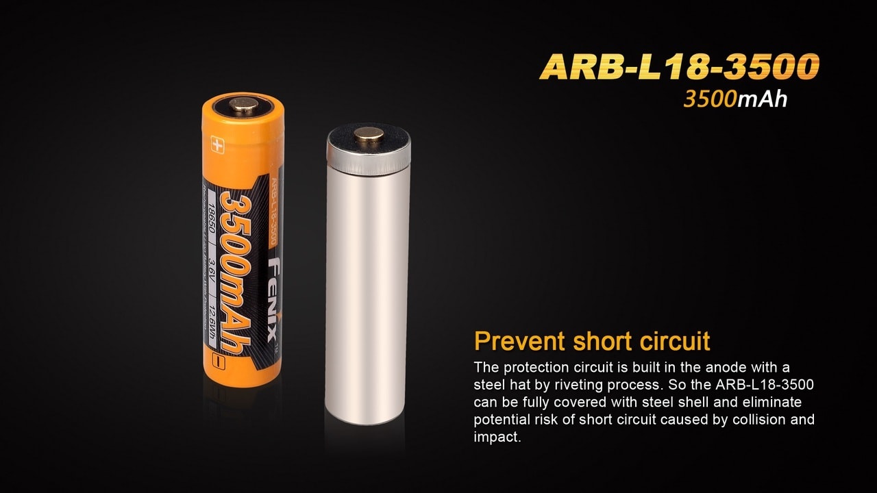 Fenix ARB L18 3500mAh High Capacity Rechargeable 18650 Lithium Battery - Perfect for Flashlights, Vaping Devices & Portable Electronics