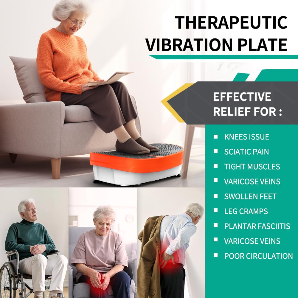 Best Vibration Plate Exercise Machine for Full Body Workout - Max 330lbs Capacity | Home Fitness Equipment for Weight Loss, Toning & Massage | Ideal for Home Gym, Physical Therapy & Recovery