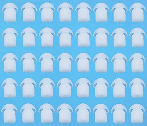 40 Pack SUNDELY® Silicone Rubber Mushroom Earbuds for Motorola Kenwood Icom Yaesu Vertex Baofeng Radios - Covert Surveillance Earpiece for Security Guards & Event Staff (Black) - Durable Noise-Isolating Headset for Clear Communication in Loud Environments