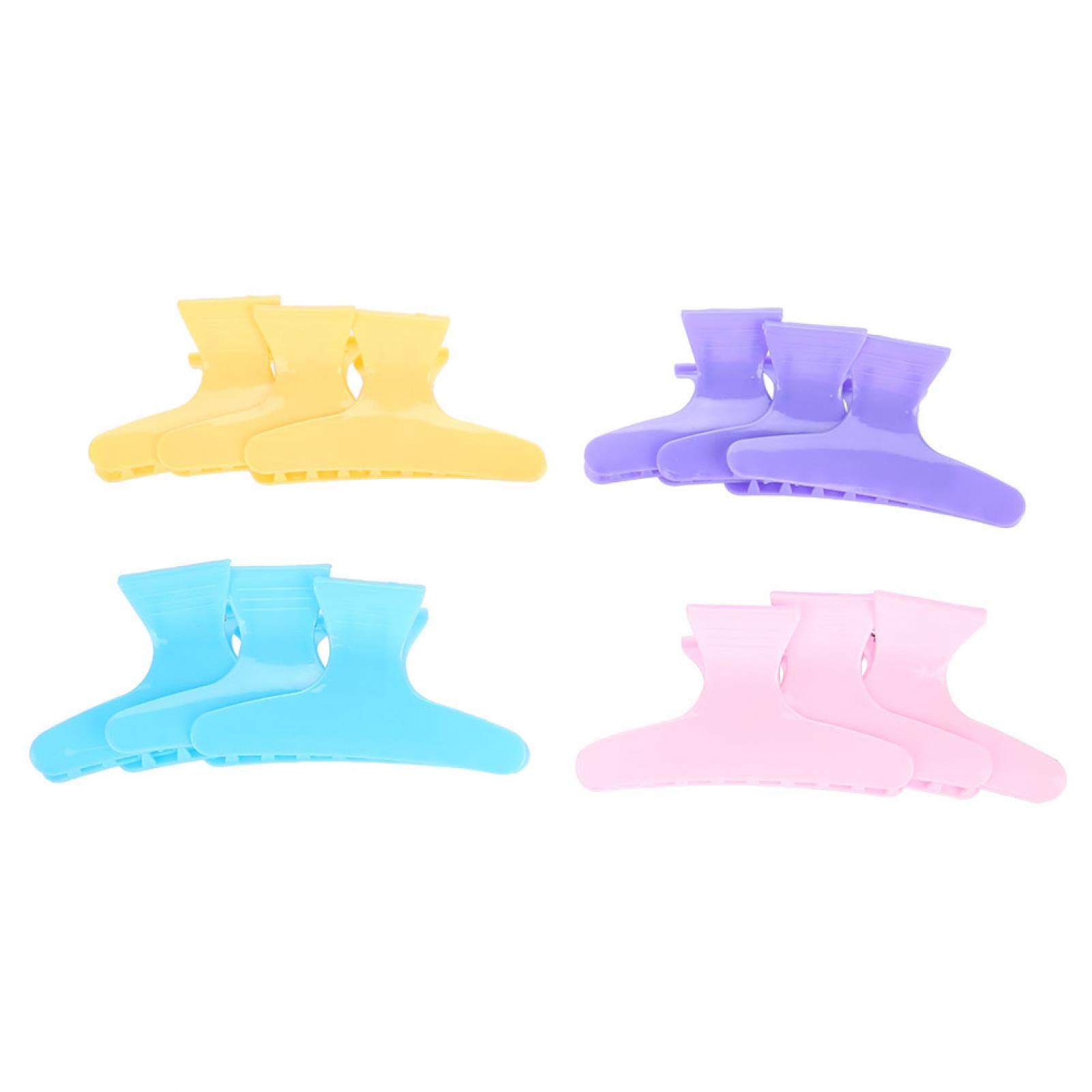 12Pcs/Set Hair Clips for Women & Girls - Colorful Hair Clamps & Hairpins Set (2 Styles) - Perfect for Daily Styling, Parties & Gifts