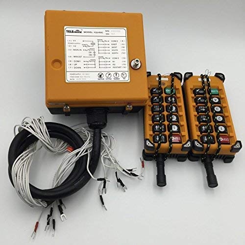 Industrial Wireless Remote Control for Hoist Crane - F23-A++ Push Button Switch with 2 Transmitters & 1 Receiver (220V/380V AC Optional) - Perfect for Construction Sites, Warehouses, and Heavy Lifting Operations