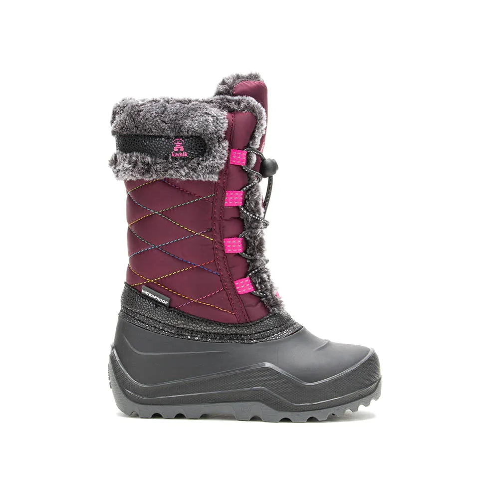 Kamik Grape Star 4 Youth Waterproof Winter Boots for Kids - Warm Snow Boots for Boys & Girls - Perfect for Outdoor Play, Snow Days & Cold Weather Adventures