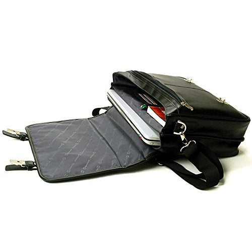 Premium Alpine Swiss Genuine Leather Briefcase for Laptop - Business Messenger Bag with 1 Year Warranty - Perfect for Office, Travel & Professional Meetings
