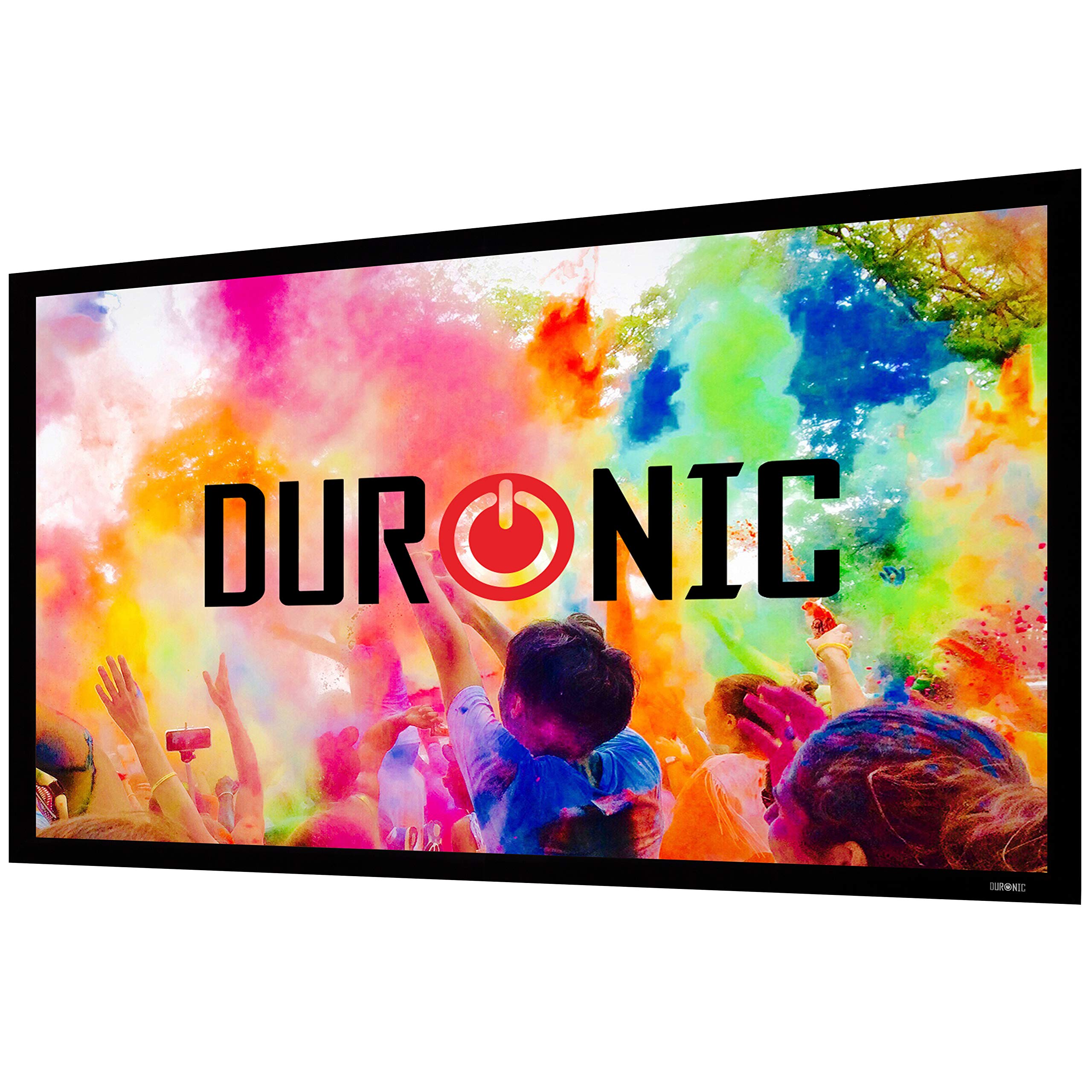 Duronic FFPS150 150-Inch Fixed Frame Projector Screen - HD Wall Mountable Home Theater Movie Screen with 16:9 Aspect Ratio | Perfect for Home Cinema, Classroom Presentations & Office Meetings