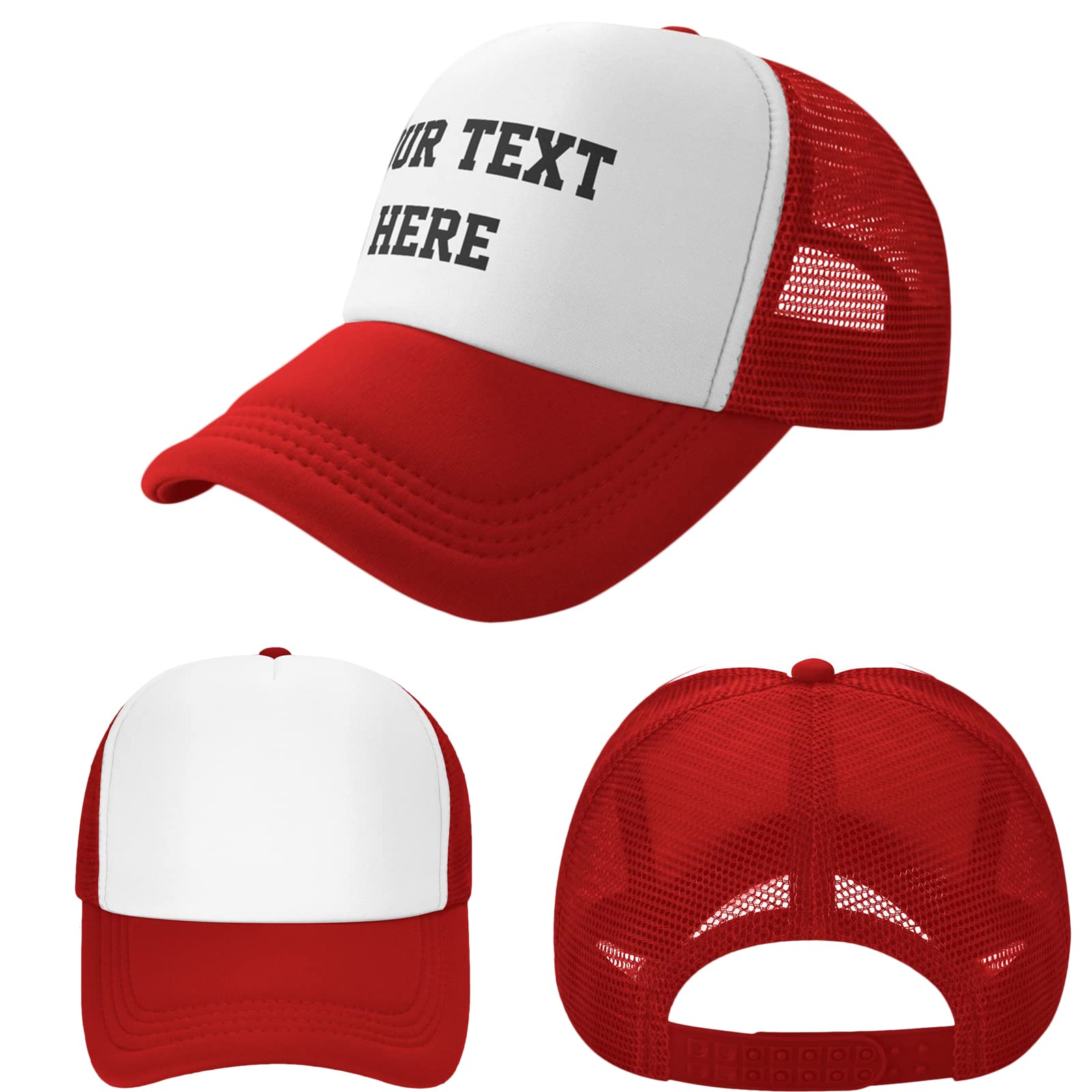 Custom Personalized Baseball & Trucker Hats for Men & Women - Add Your Text & Photo - Unique Embroidered Caps for Sports, Outdoor & Fashion