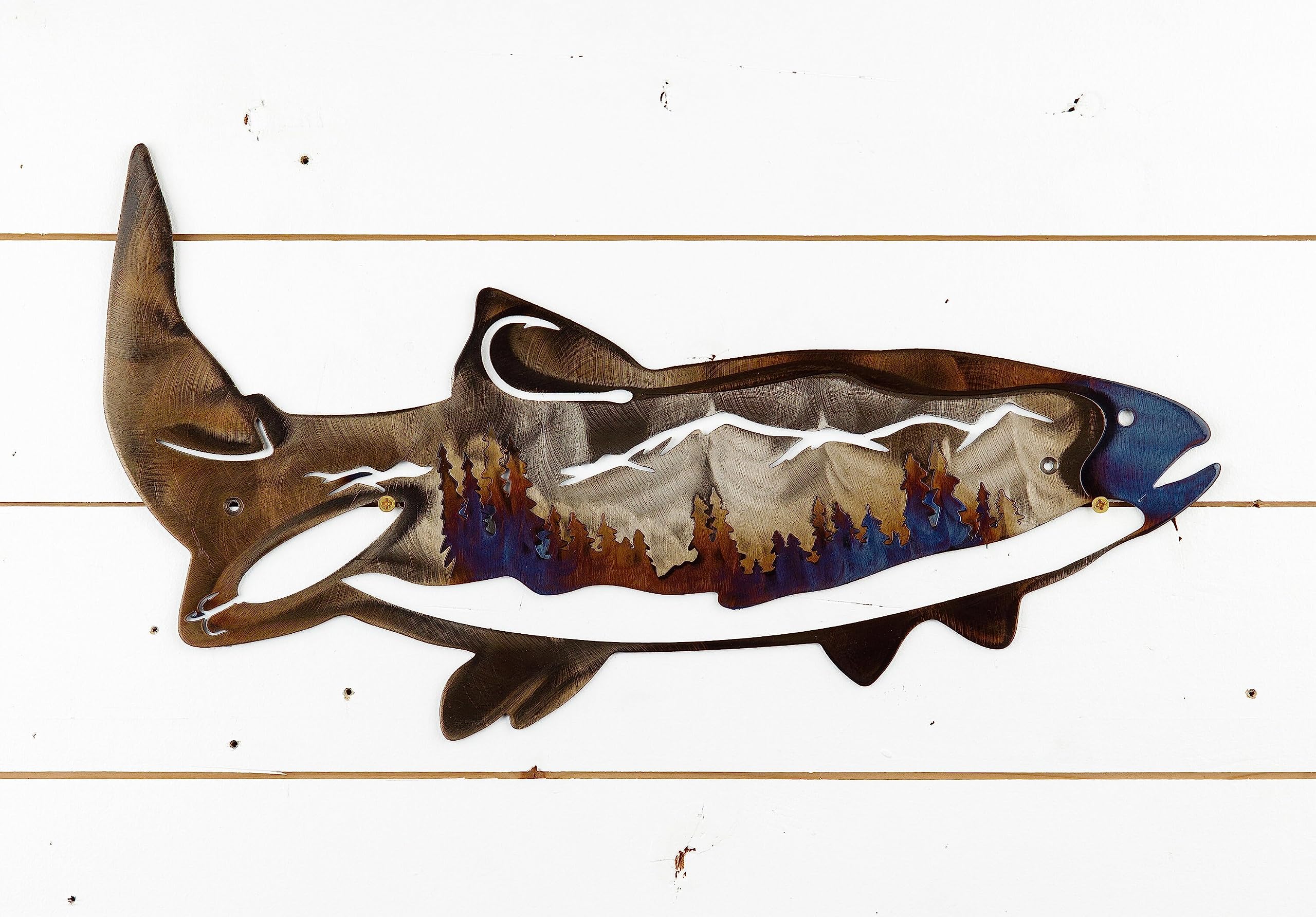 Stunning Fish Scene Wall Art by Iron Mountain Studios - Perfect for Home, Office & Aquarium Decor