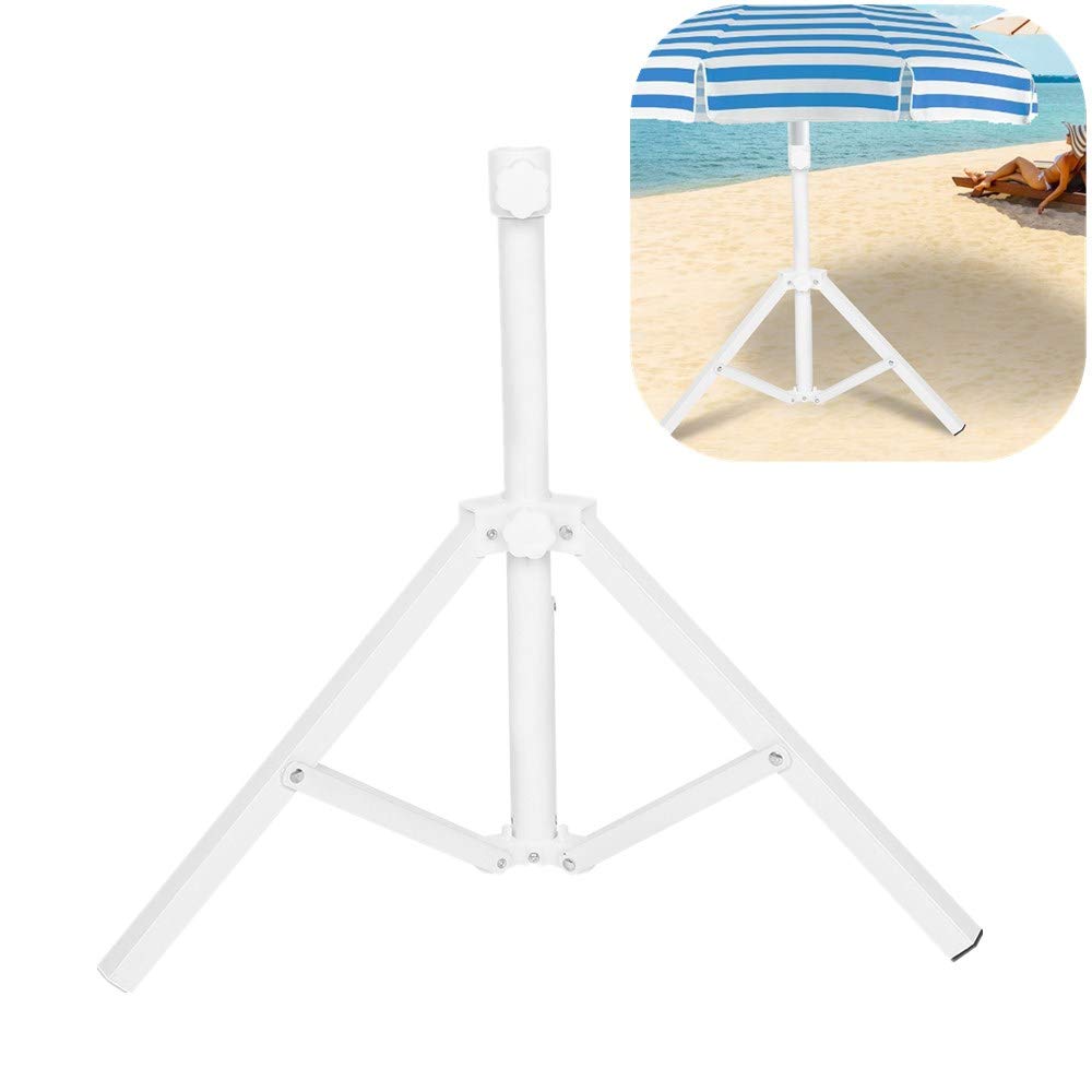 Portable & Adjustable Beach Umbrella Stand Holder - Heavy Duty Foldable Sun Umbrella Base for Outdoor, Patio, Poolside, Backyard and Travel Use