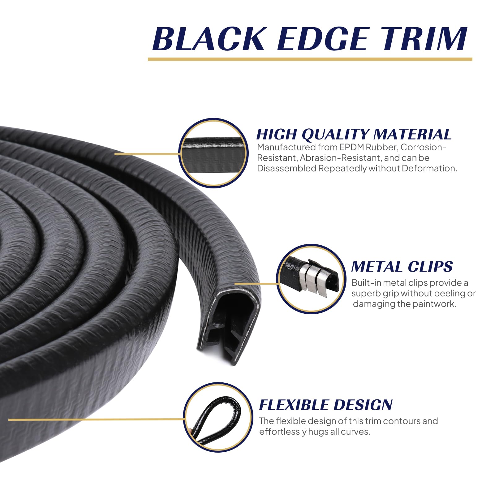 U-Channel Rubber Weatherstrip - 1/2