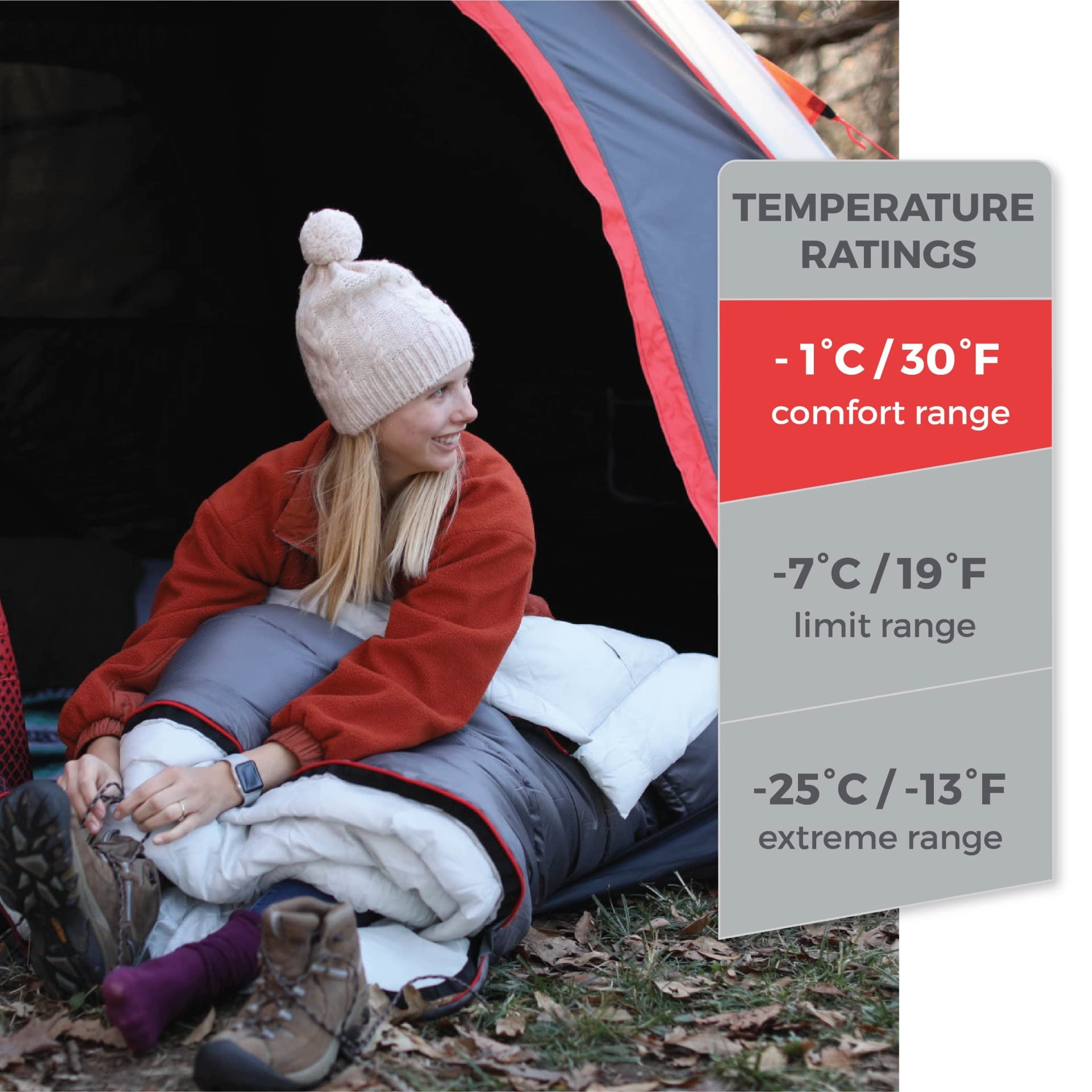Core 6-Person Instant Pop-Up Family Camping Tent with LED Lighted Dome & 2 Sleeping Bags - Waterproof Outdoor Tent for Backpacking, Hiking & Family Adventures - Compact Design for Easy Setup & Privacy